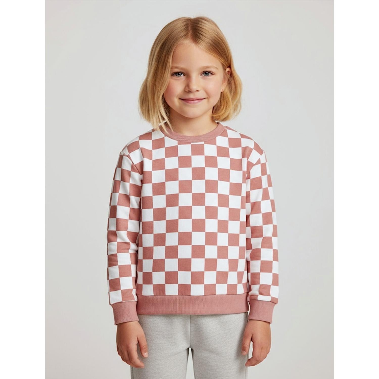 Sweatshirt kariert aus Bio-Baumwolle