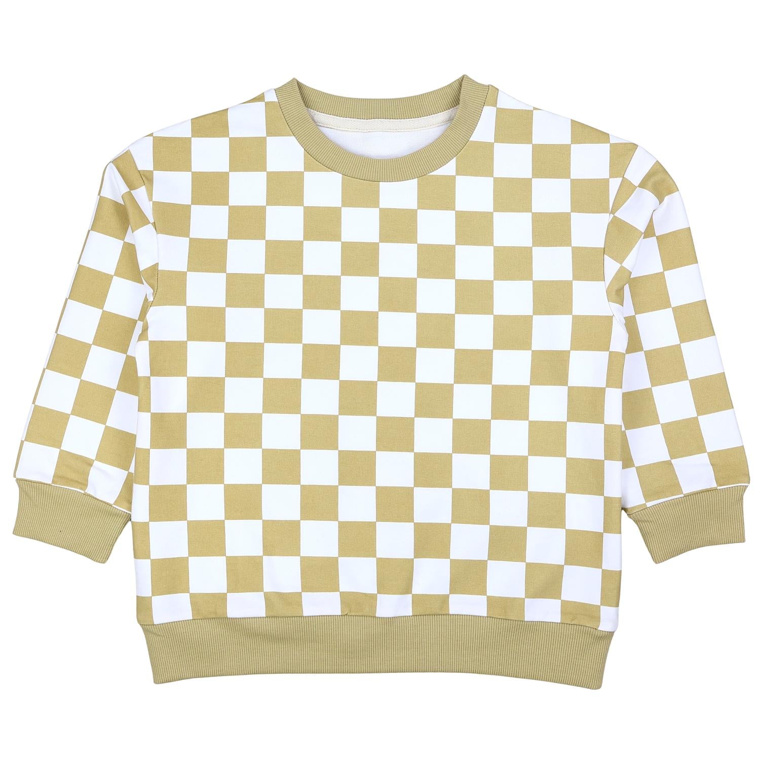 Sweatshirt kariert aus Bio-Baumwolle