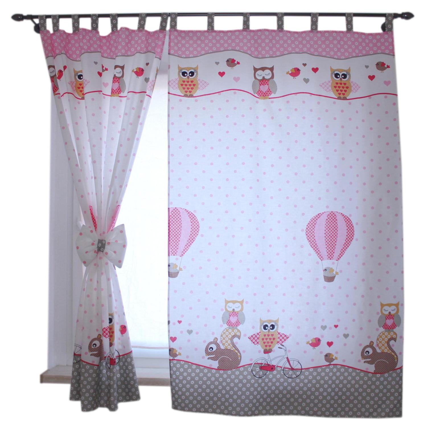 Vorhänge/Gardinen mit Schleifen 2er Set