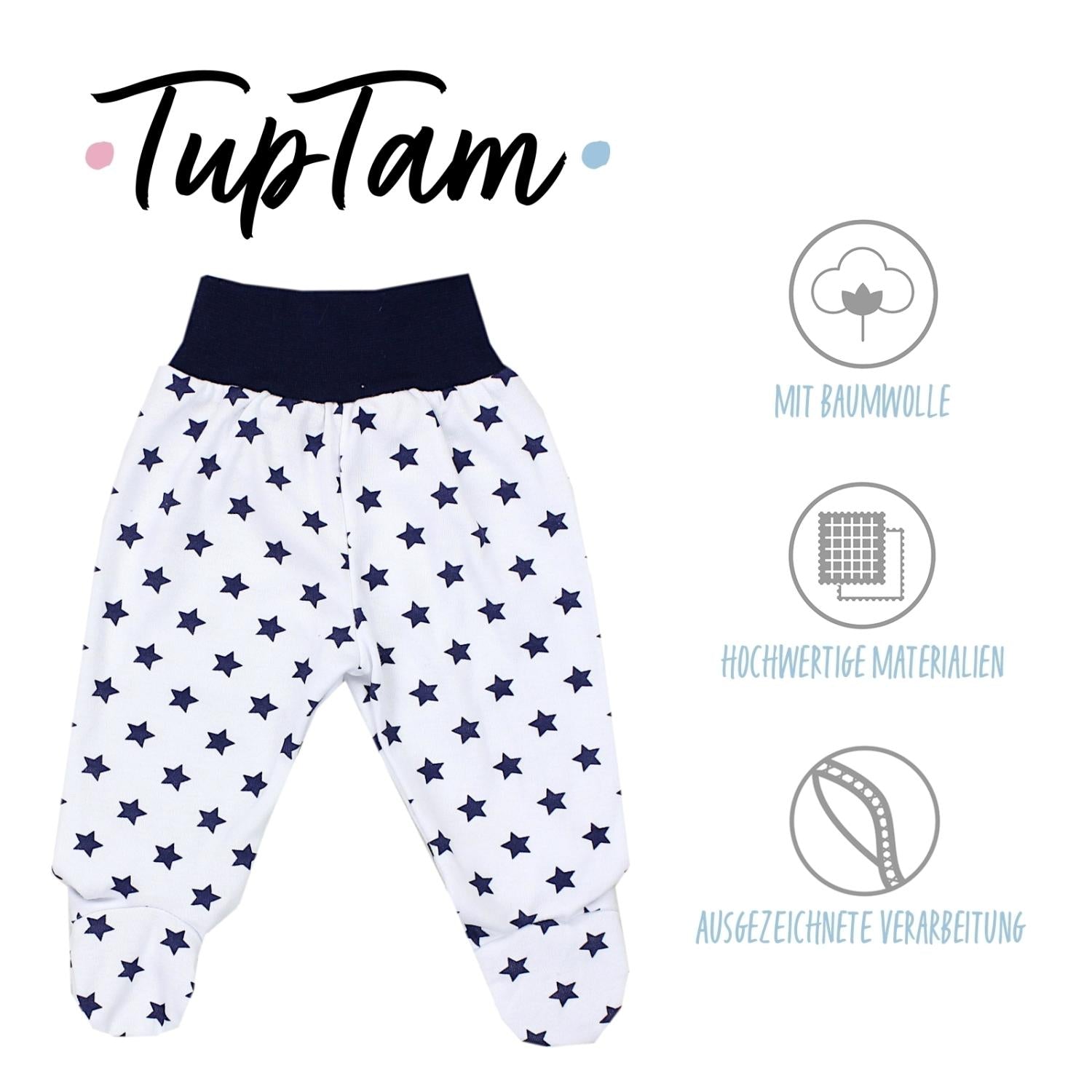 Strampelhose mit Fuß - 5er Set