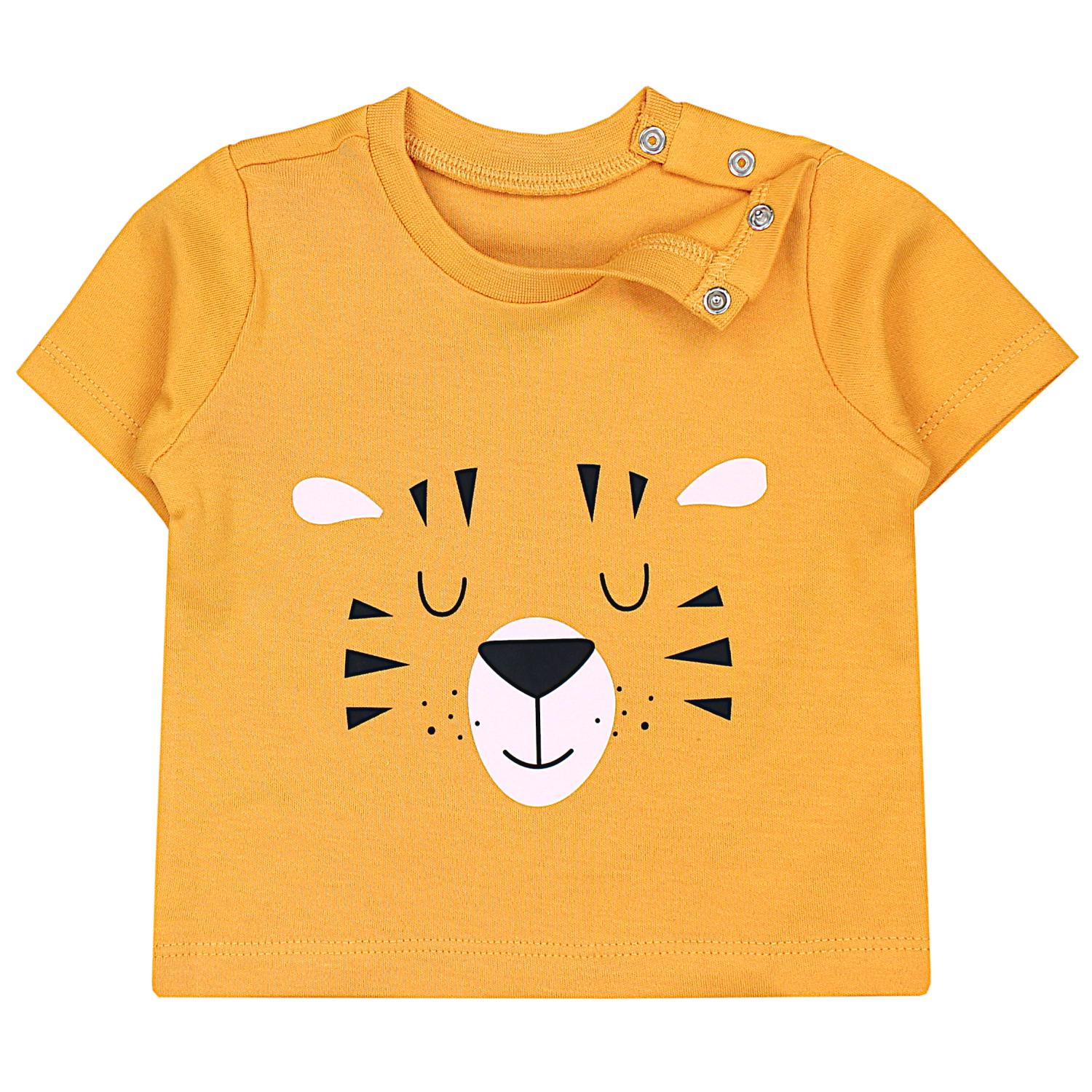 Kurzarm-Shirt mit Aufdruck - 5er Set