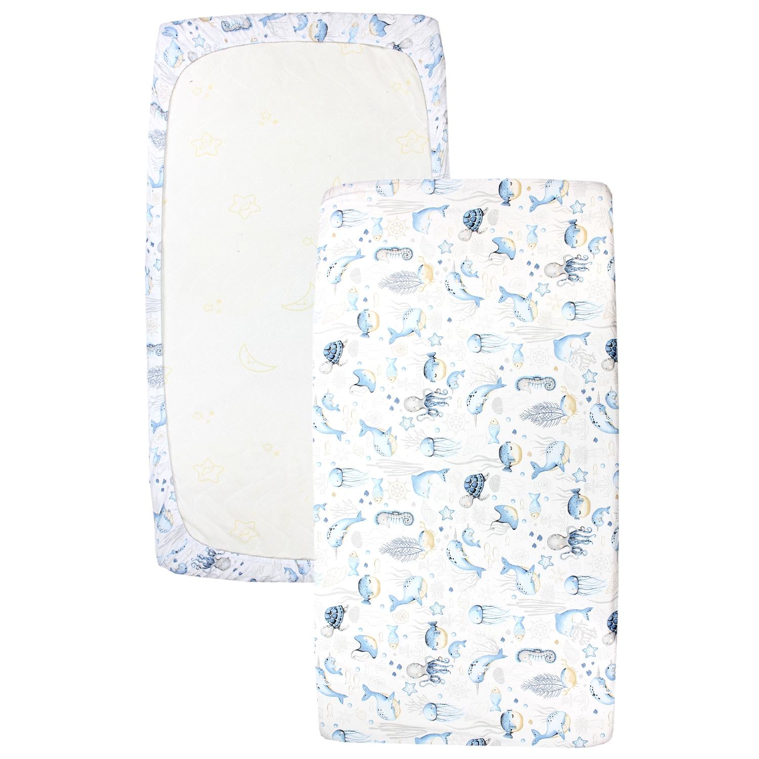 Baby/ Kinder Spannbettlaken Gemustert