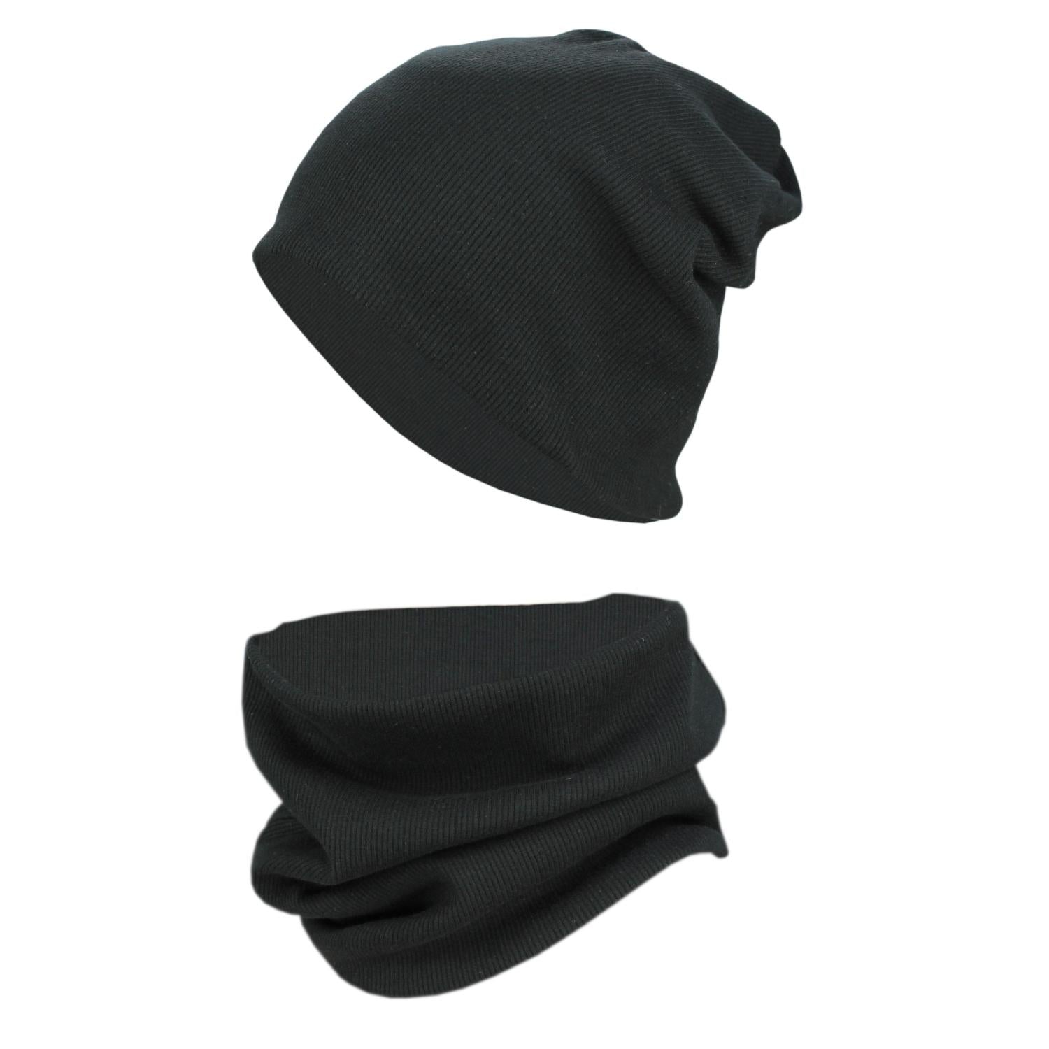 Kinder Beanie Mütze Schlauchschal Set