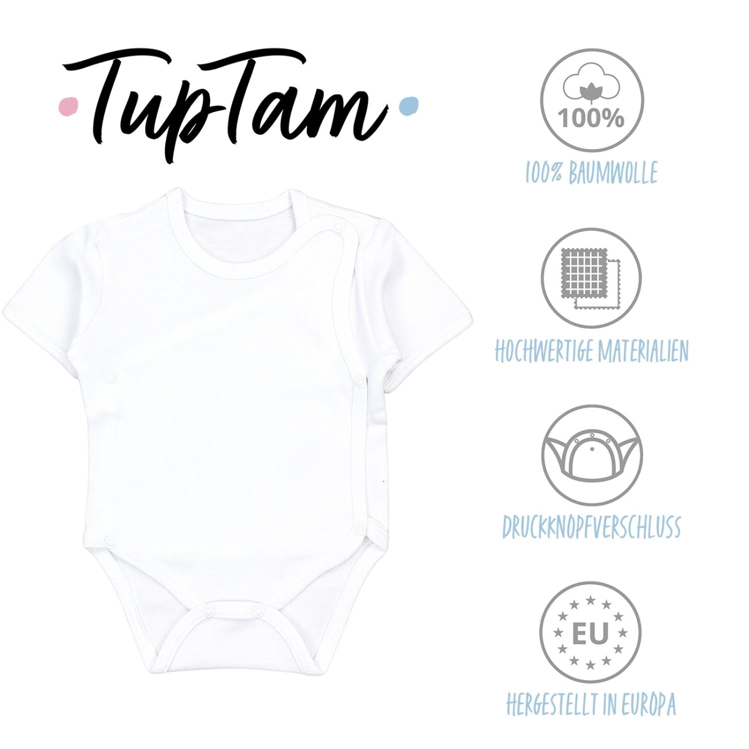 Baby Kurzarm Wickelbody mit Aufdruck - 5er Set