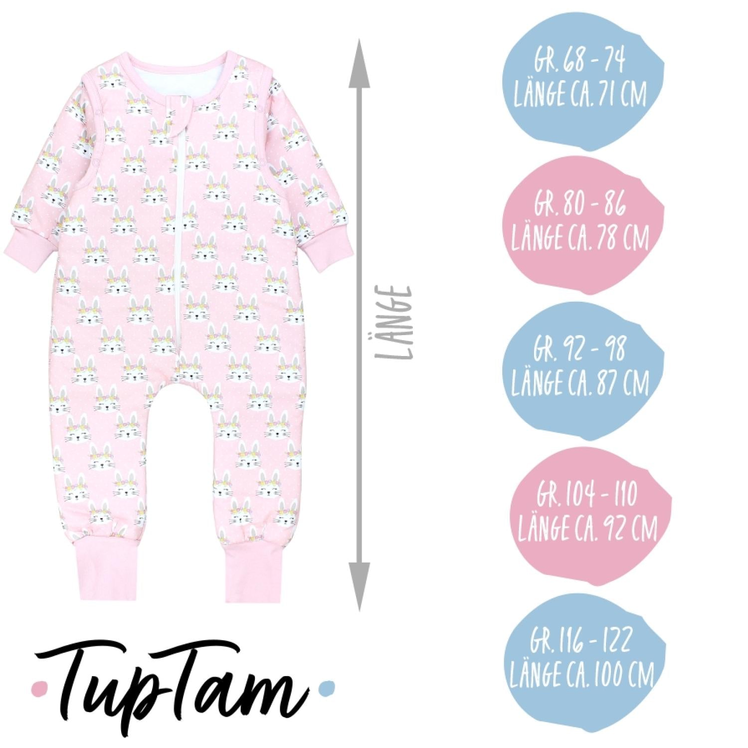 Winterschlafsack mit Beinen und Ärmeln