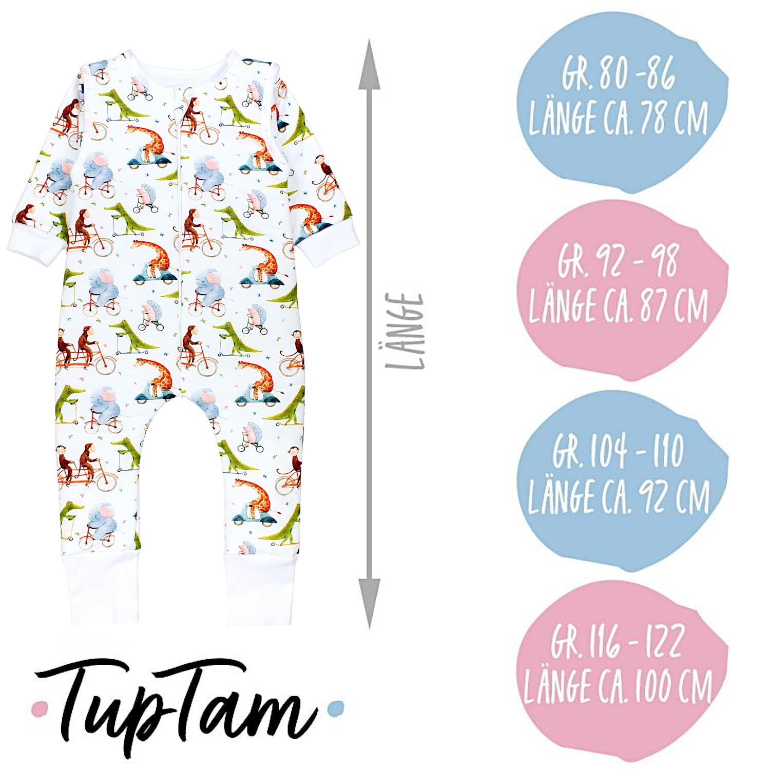 Bio- Schlafsack mit Beinen und Armen 2.5 TOG