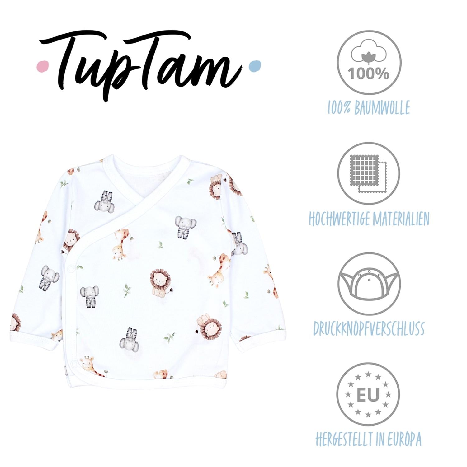 Baby Langarm Wickelshirt - 5er Set