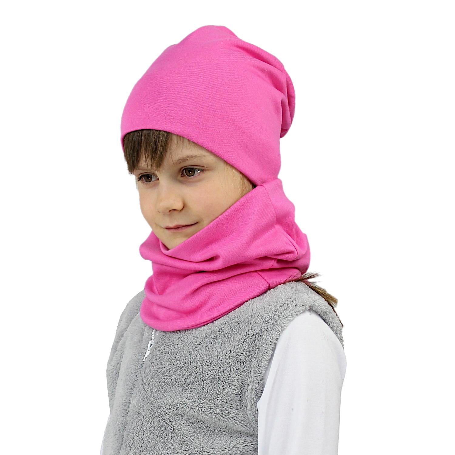 Kinder Beanie Mütze Schlauchschal Set