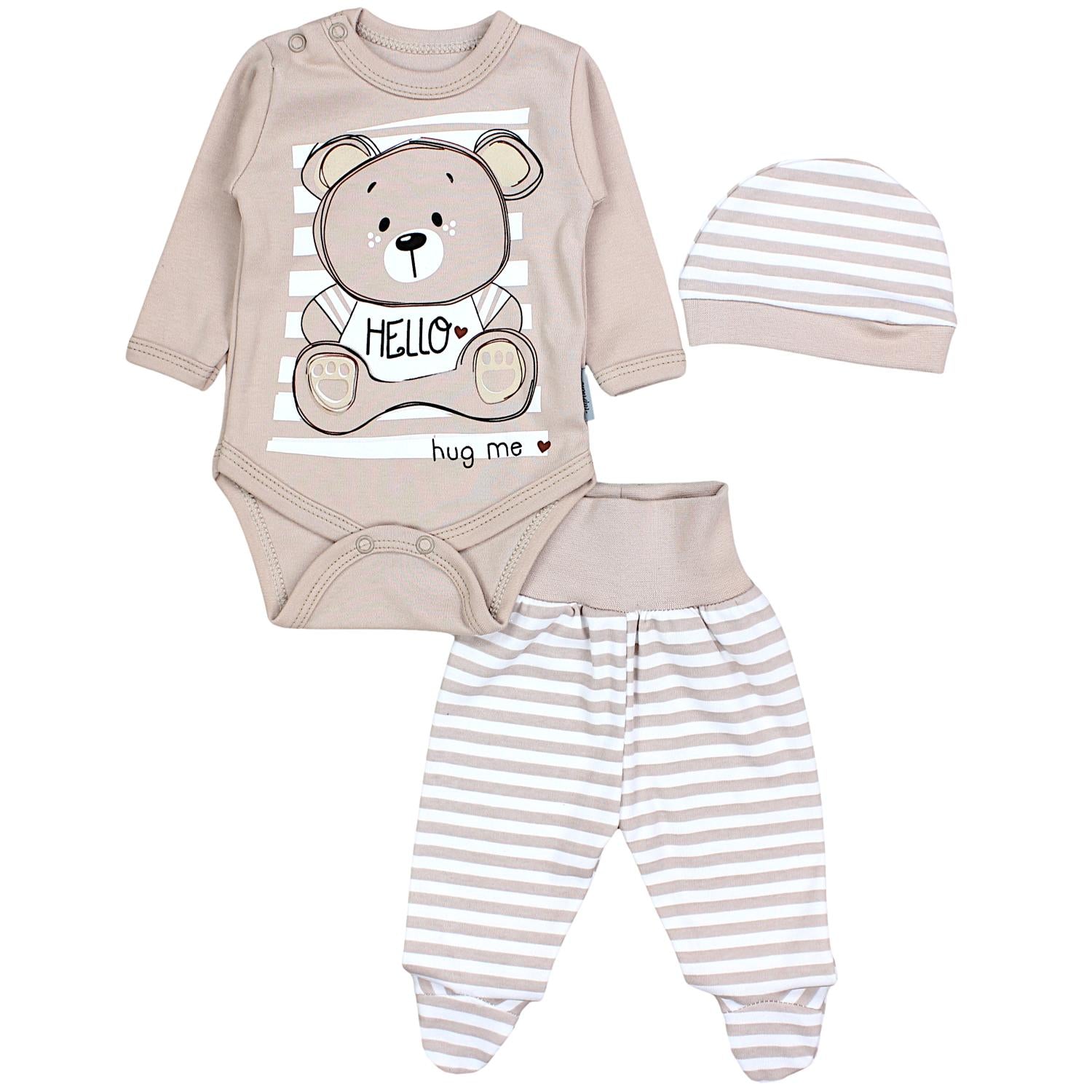 Baby Bekleidungsset mit Aufdruck (3-teilig)