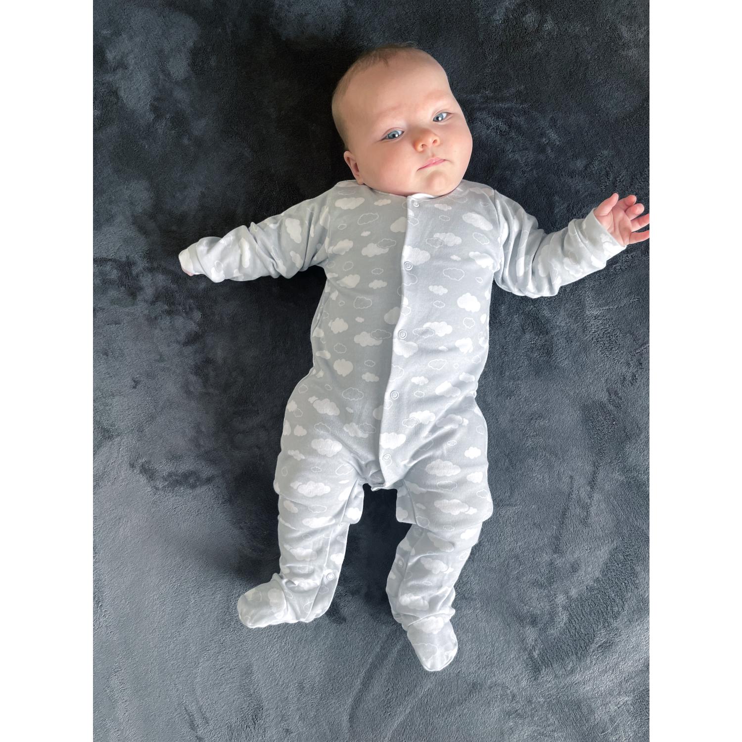 Baby Schlafstrampler mit Fuß - 3er Set