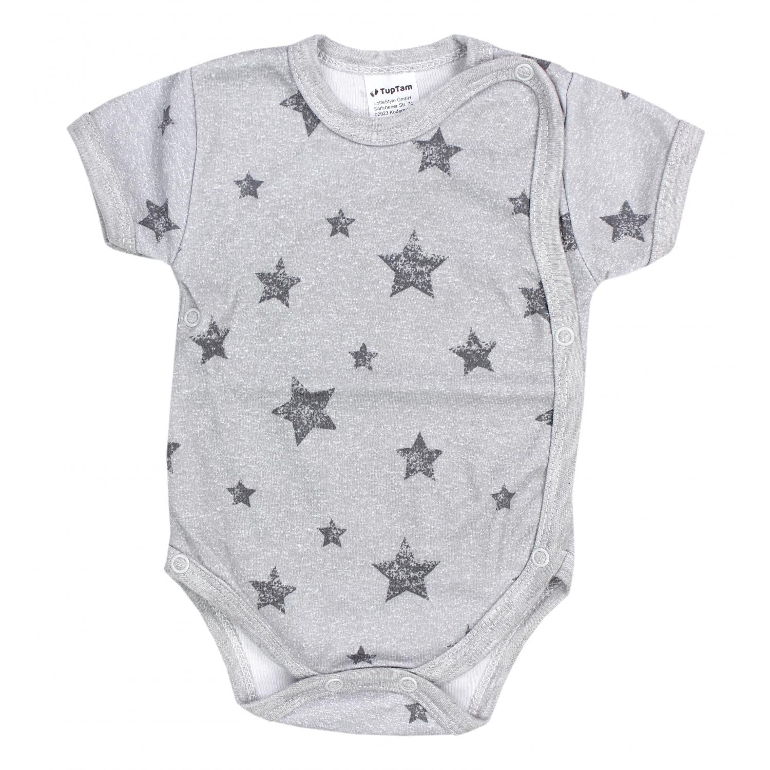 Baby Kurzarm Wickelbody mit Aufdruck - 5er Set
