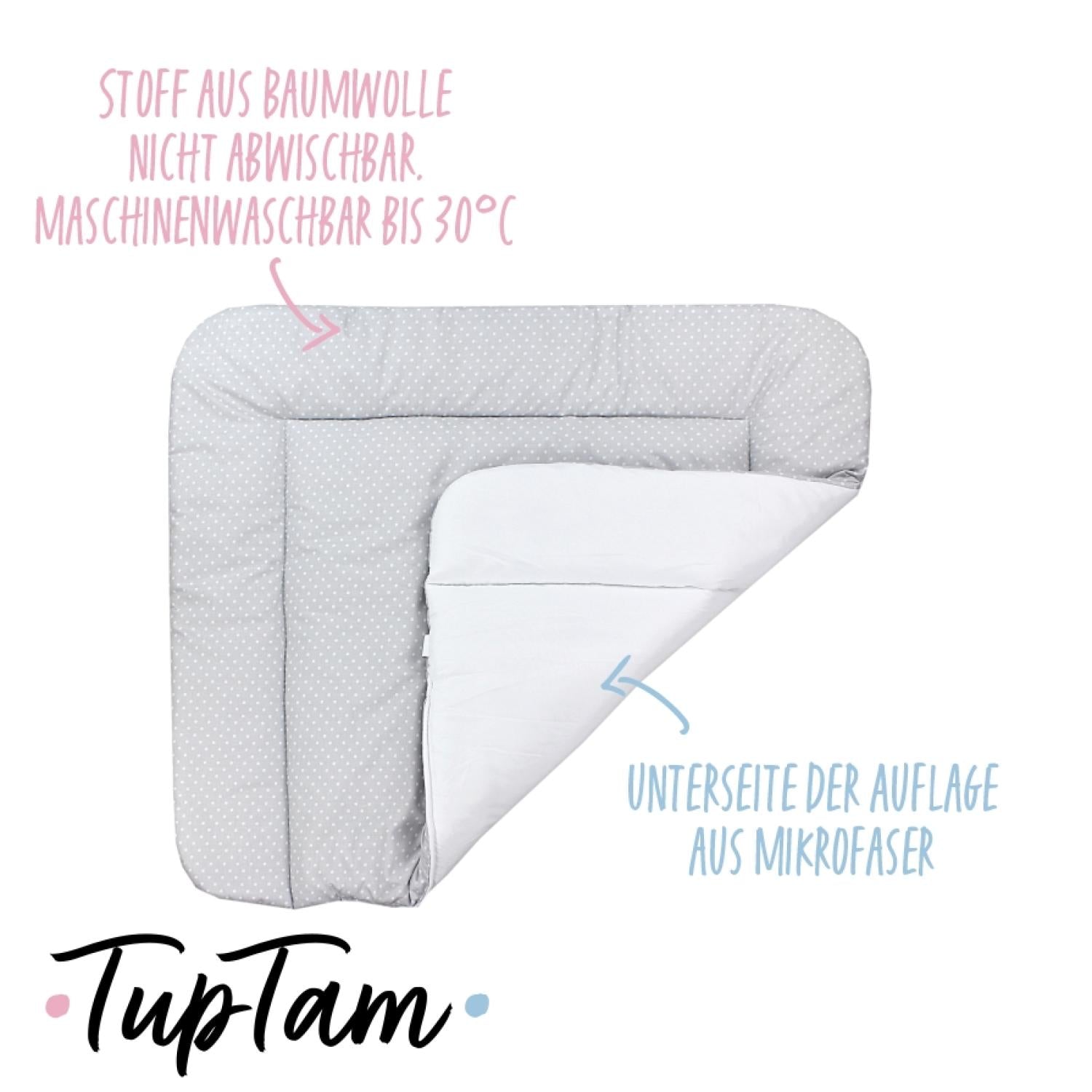 Baby Wickeltischauflage mit Baumwollbezug