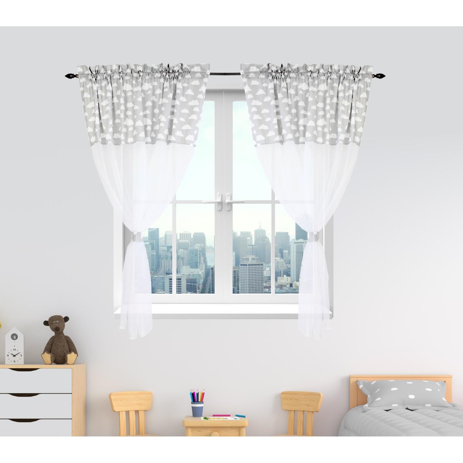 Kinderzimmer Voile/ Vorhänge/ Gardinen mit Tunnelzug Set