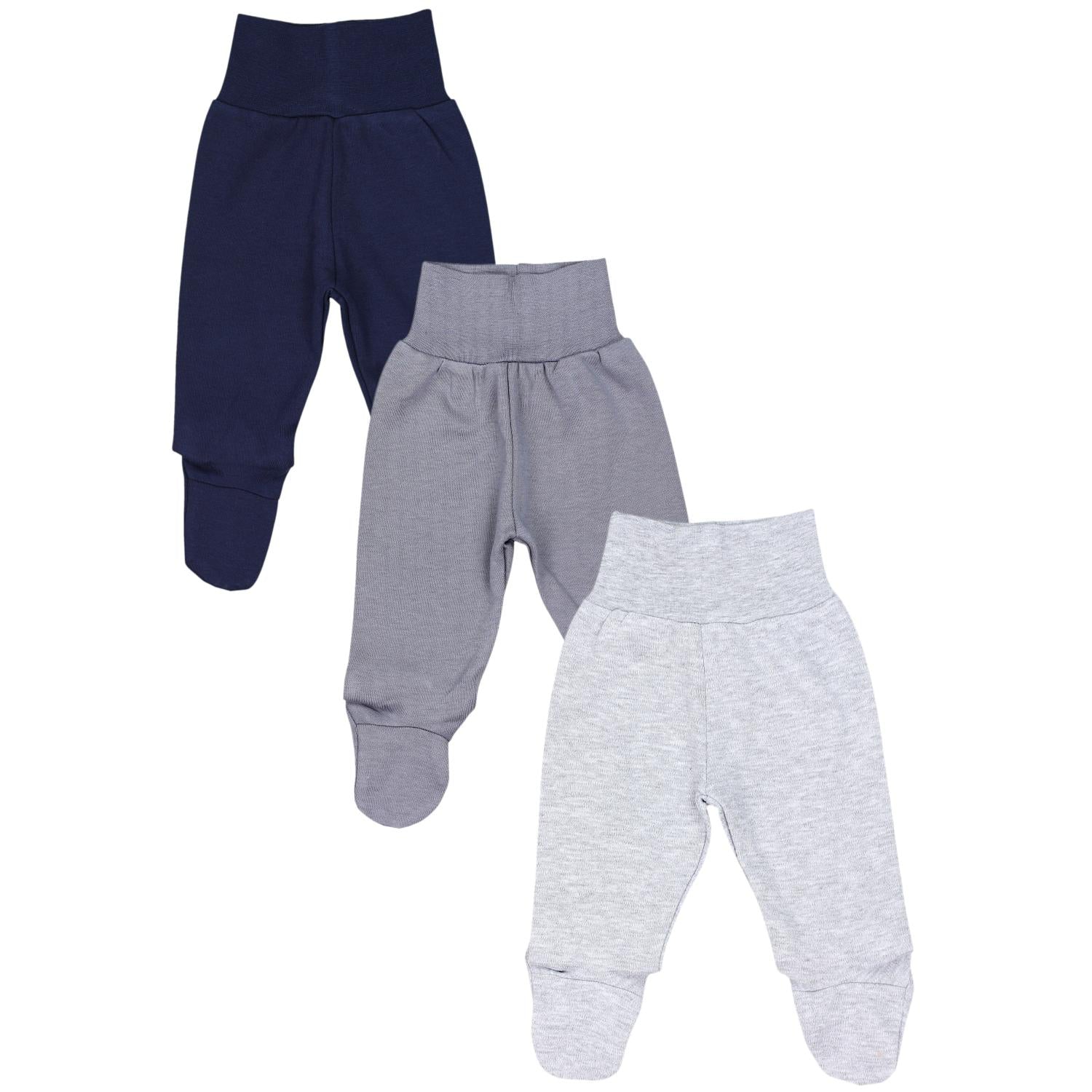Baby Strampelhose mit Fuß - 3er Set