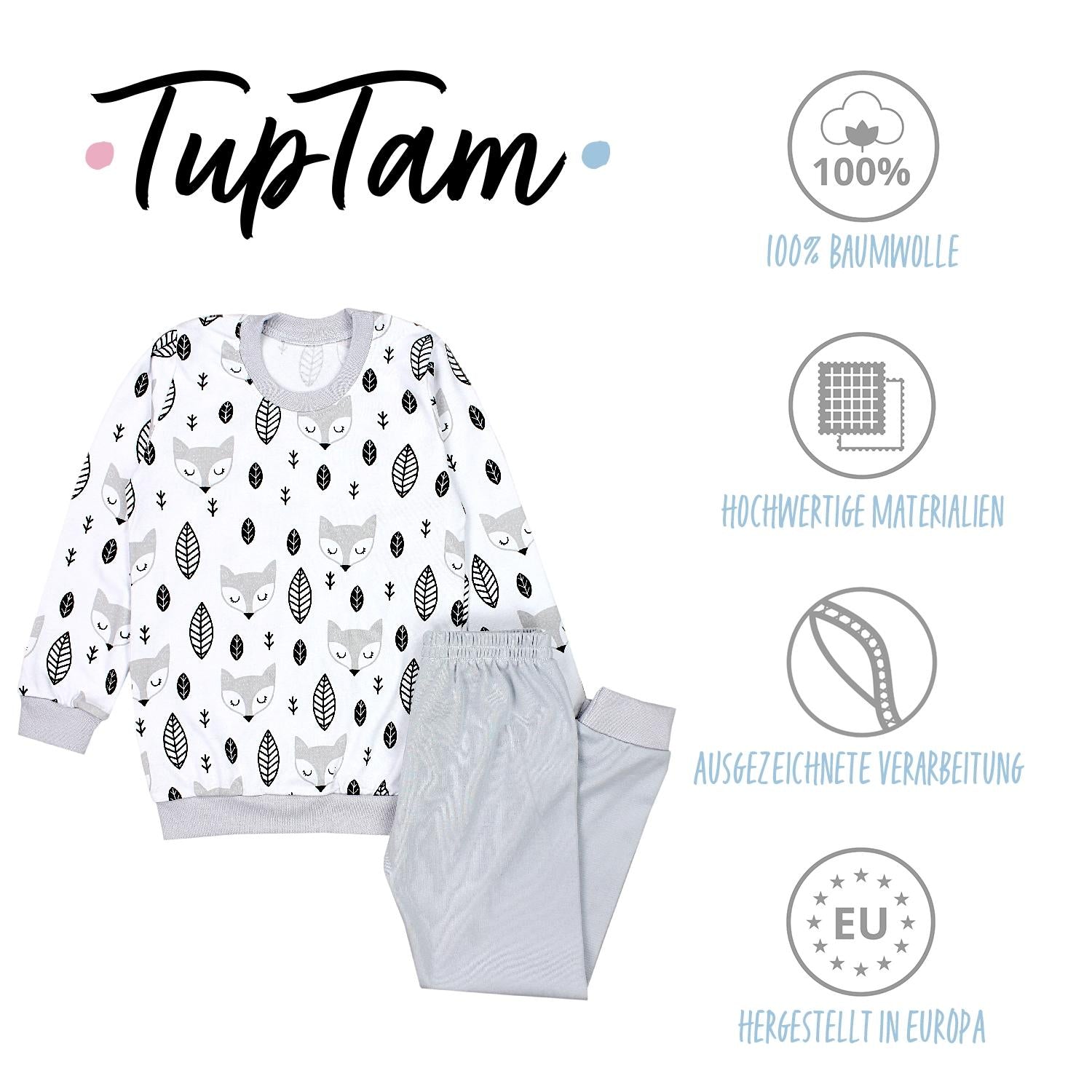 Jungen Pyjama Schlafanzug Langarm