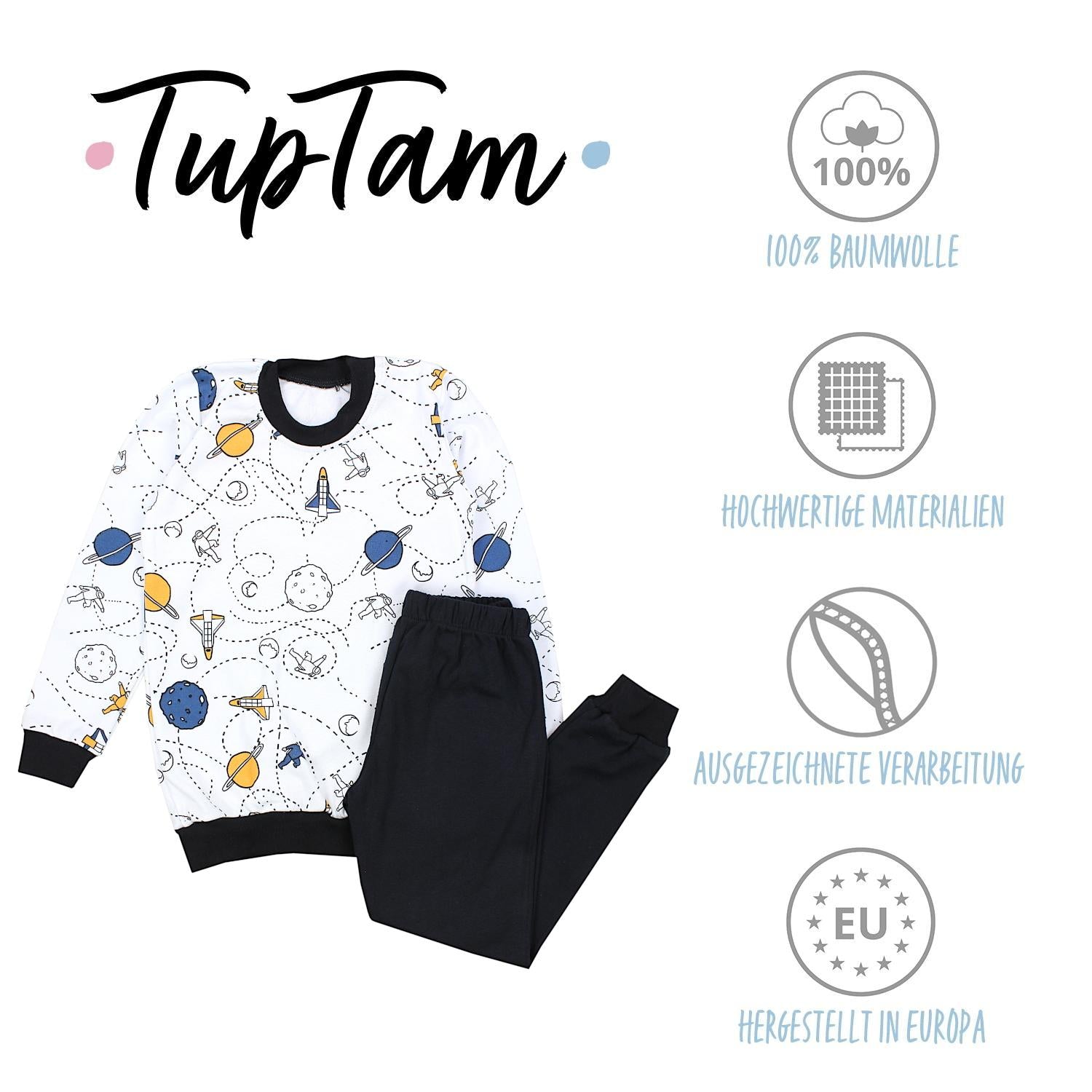Jungen Pyjama Schlafanzug Langarm