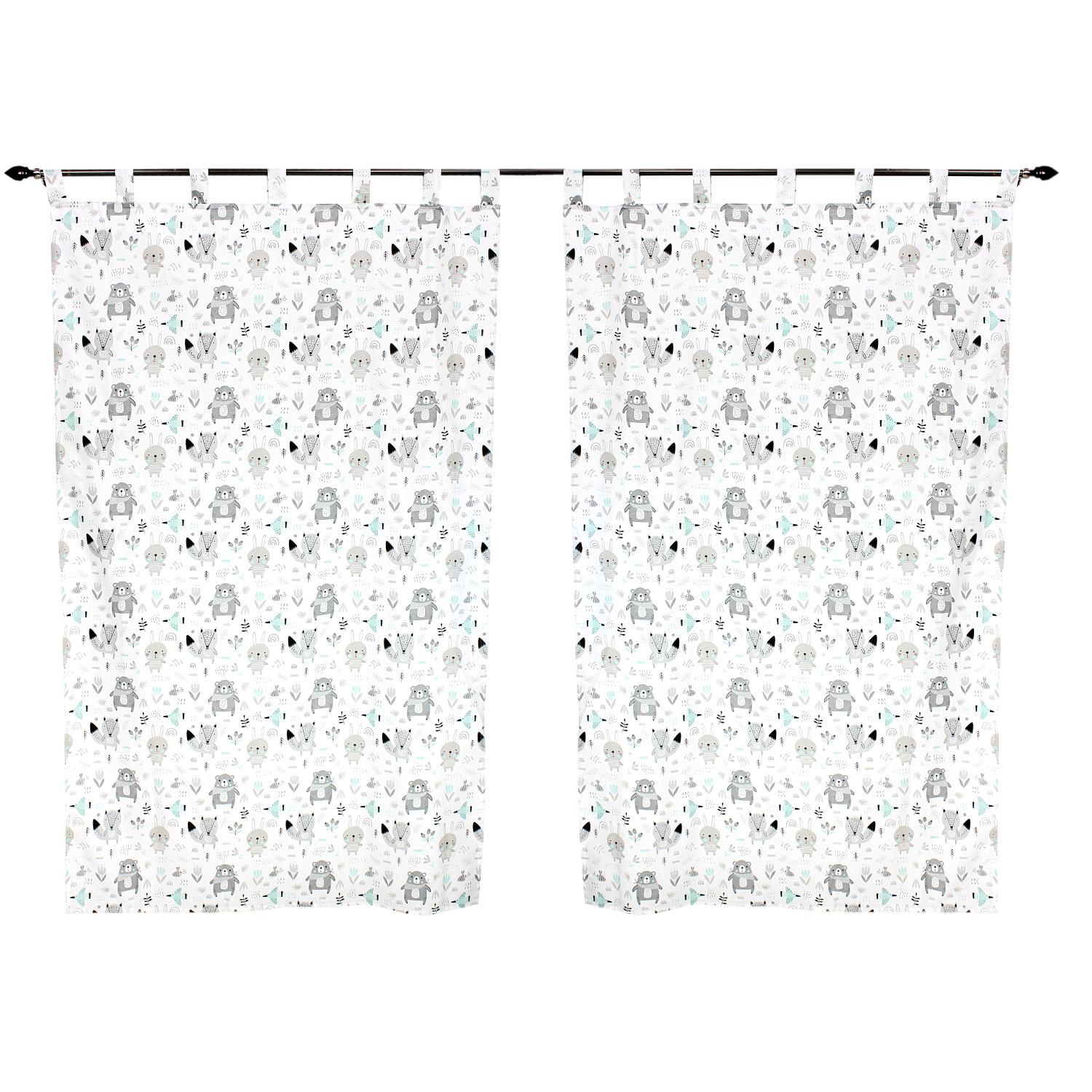 Vorhänge/Gardinen mit Schleifen 2er Set