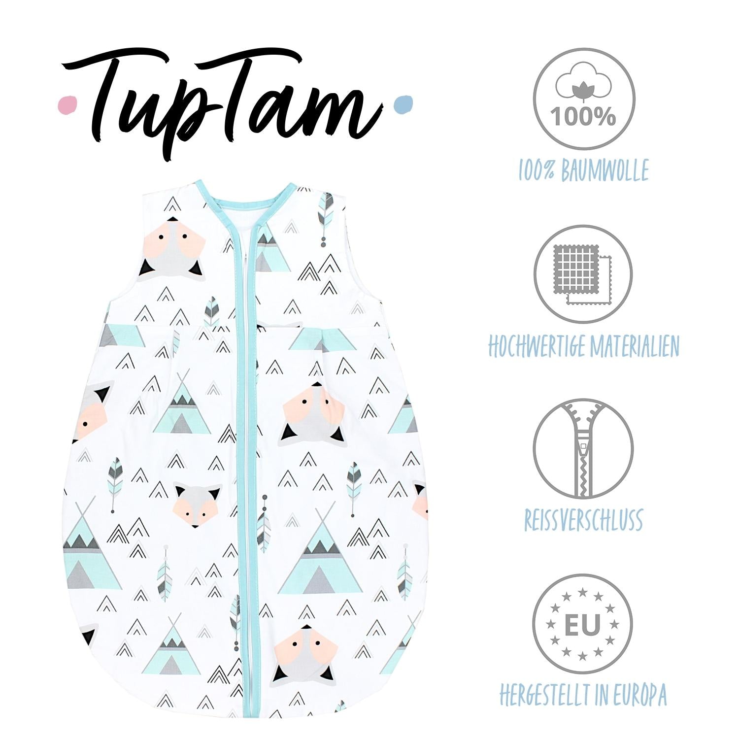 Baby Sommer Schlafsack ohne Ärmel unwattiert 0.5 TOG