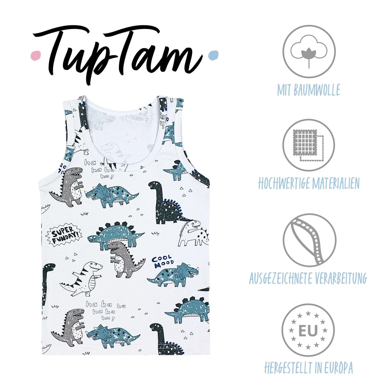 Kinder Unterhemd Ärmellos Tanktop - 5er Set