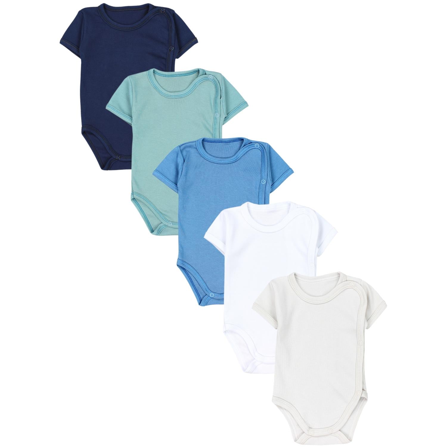 Baby Wickelbody Kurzarm - 5er Set