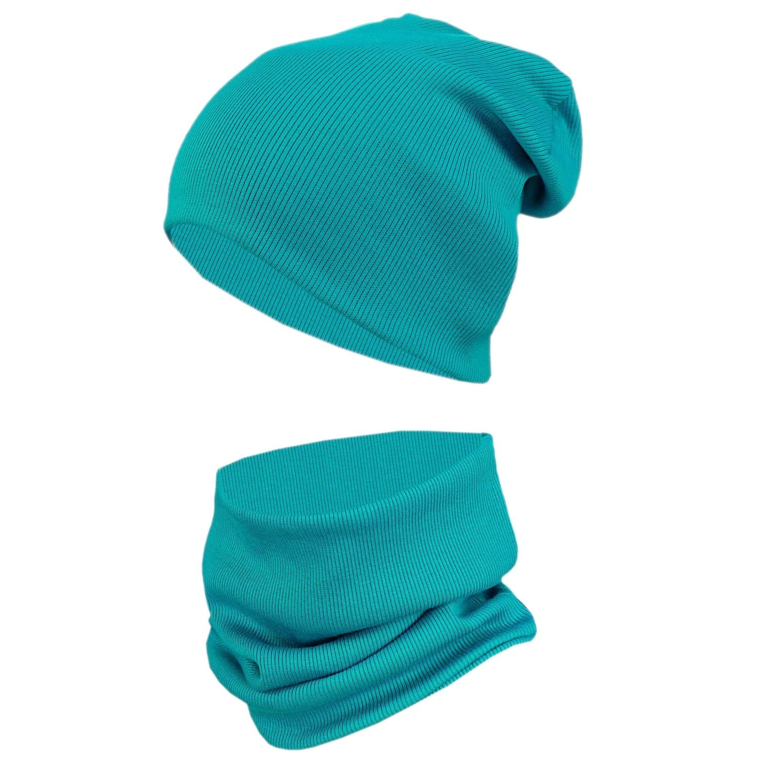 Kinder Beanie Mütze Schlauchschal Set