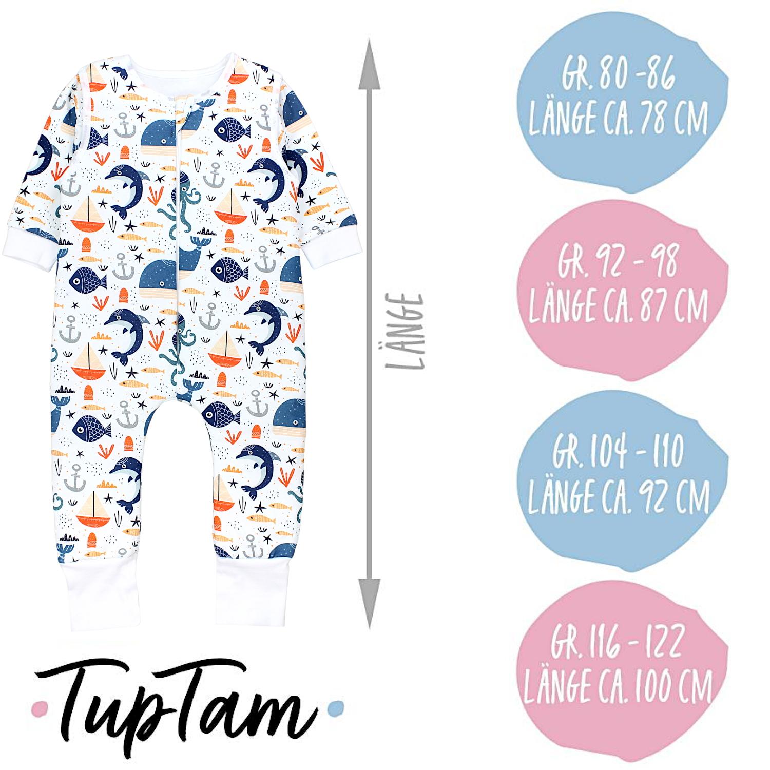 Bio-Schlafsack mit Beinen und Armen 2.5 TOG