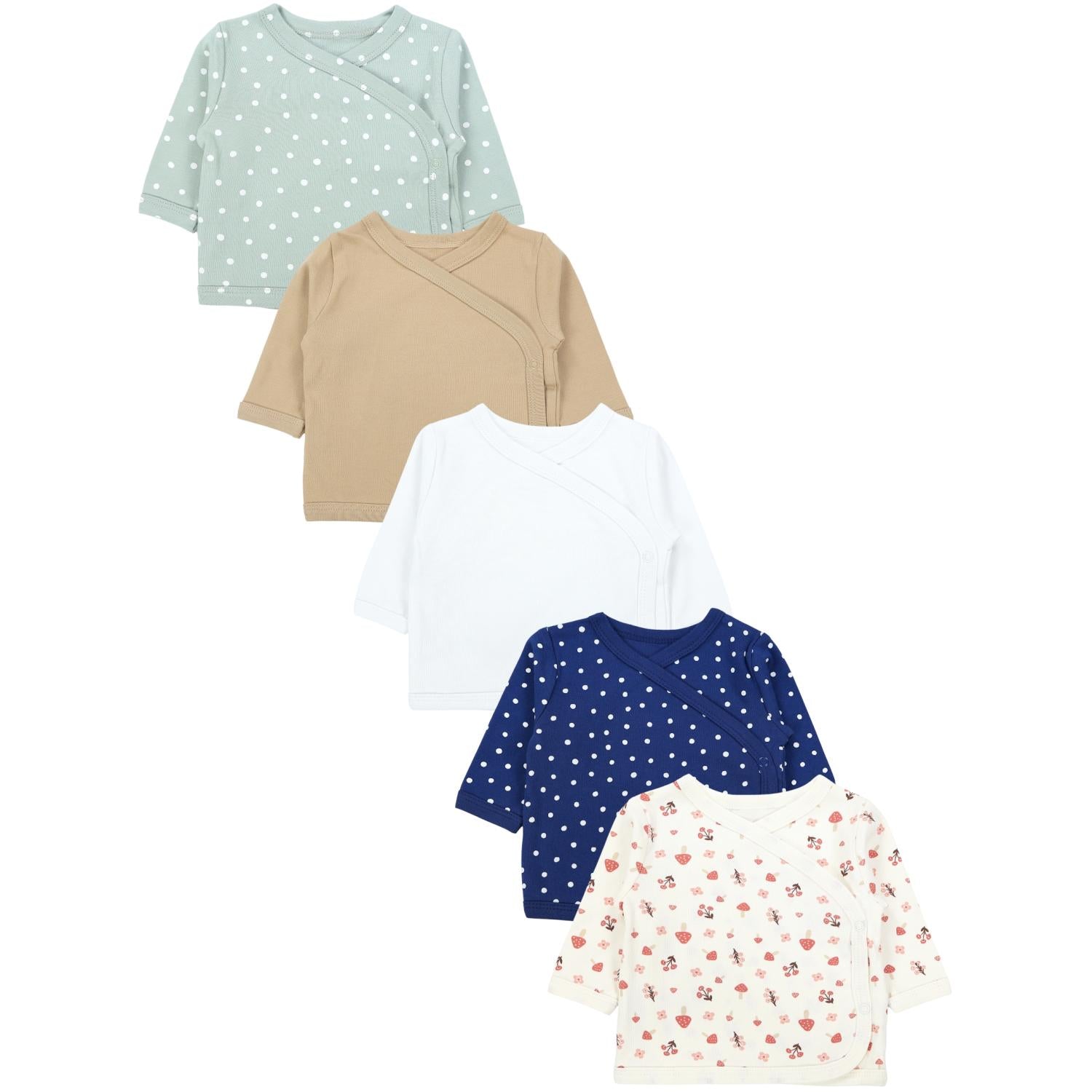 Langarm Wickelshirt- 5er Set