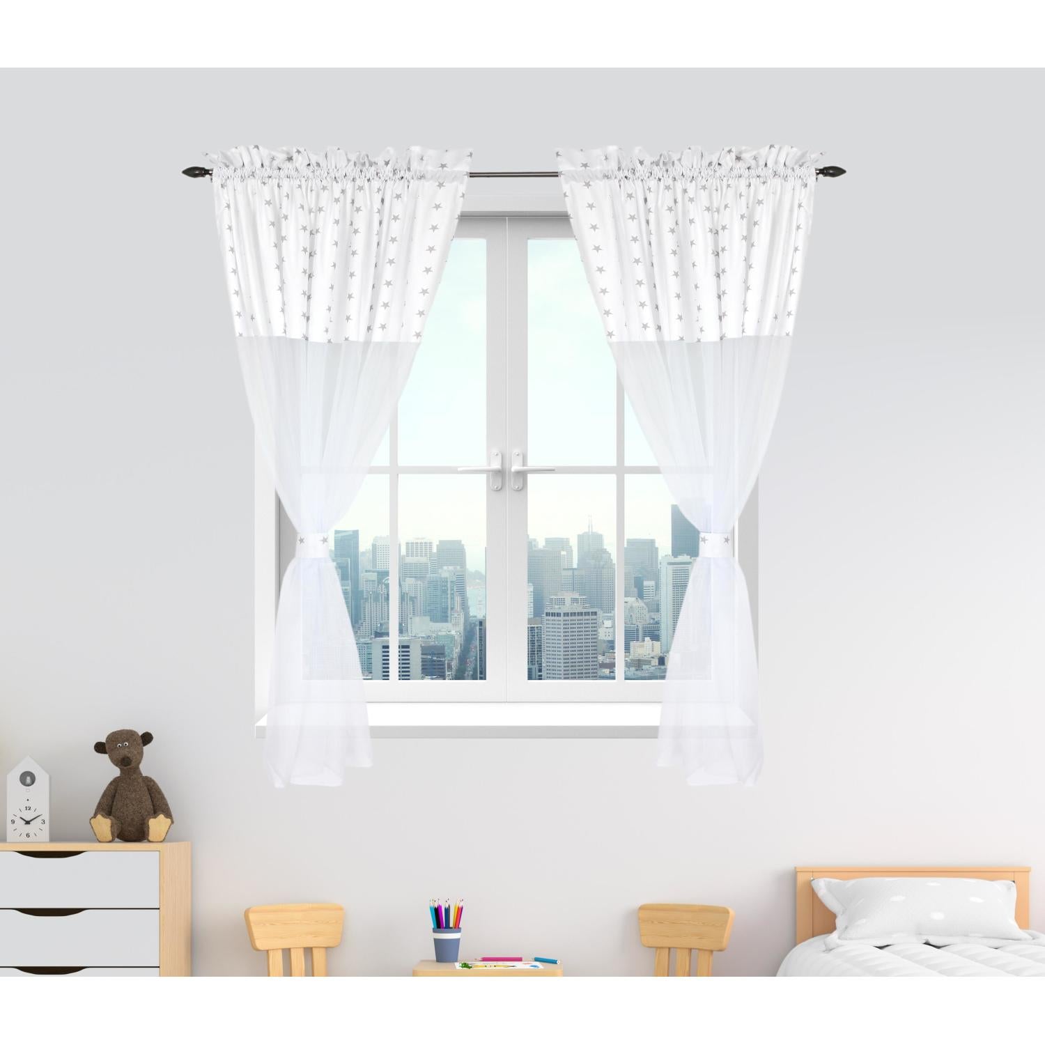 Kinderzimmer Voile/ Vorhänge/ Gardinen mit Tunnelzug Set