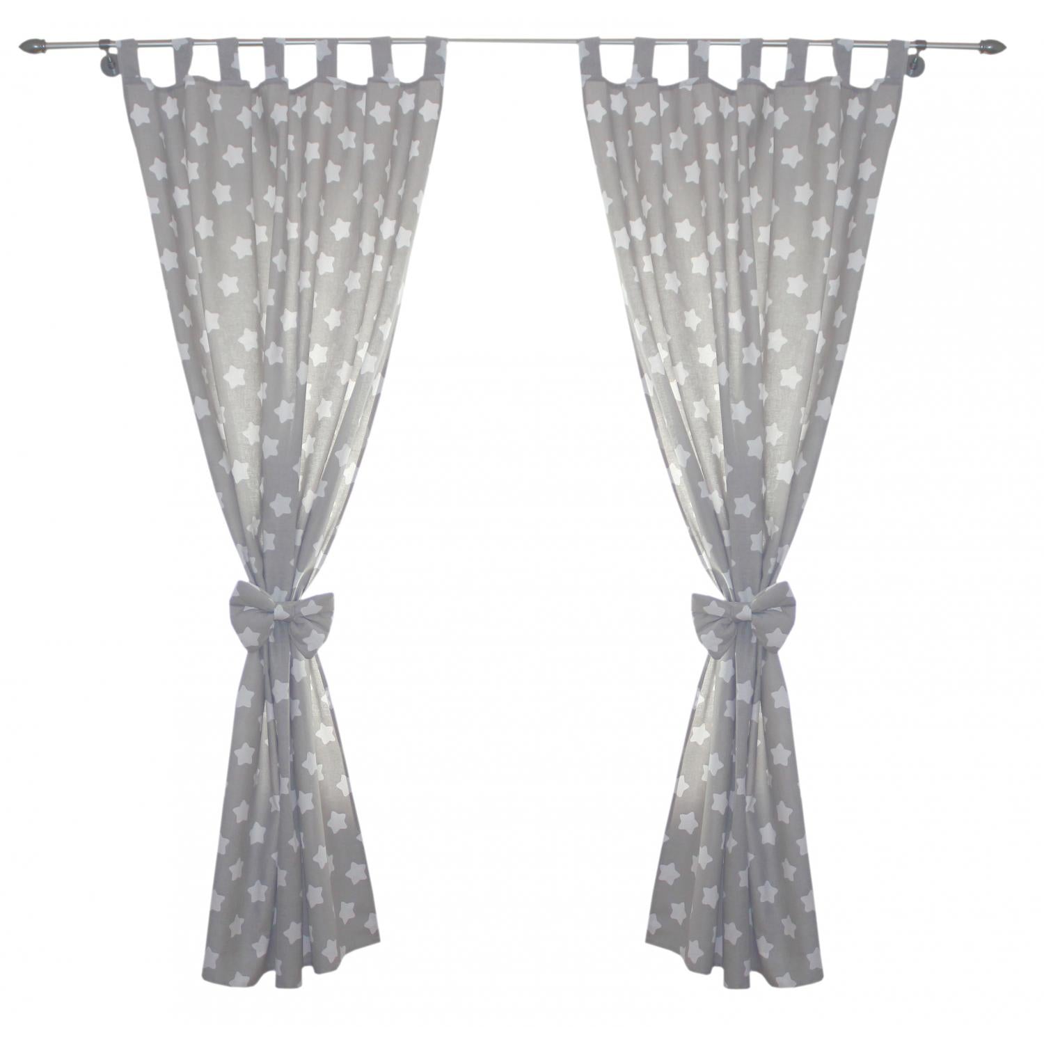 Vorhänge/Gardinen mit Schleifen 2er Set