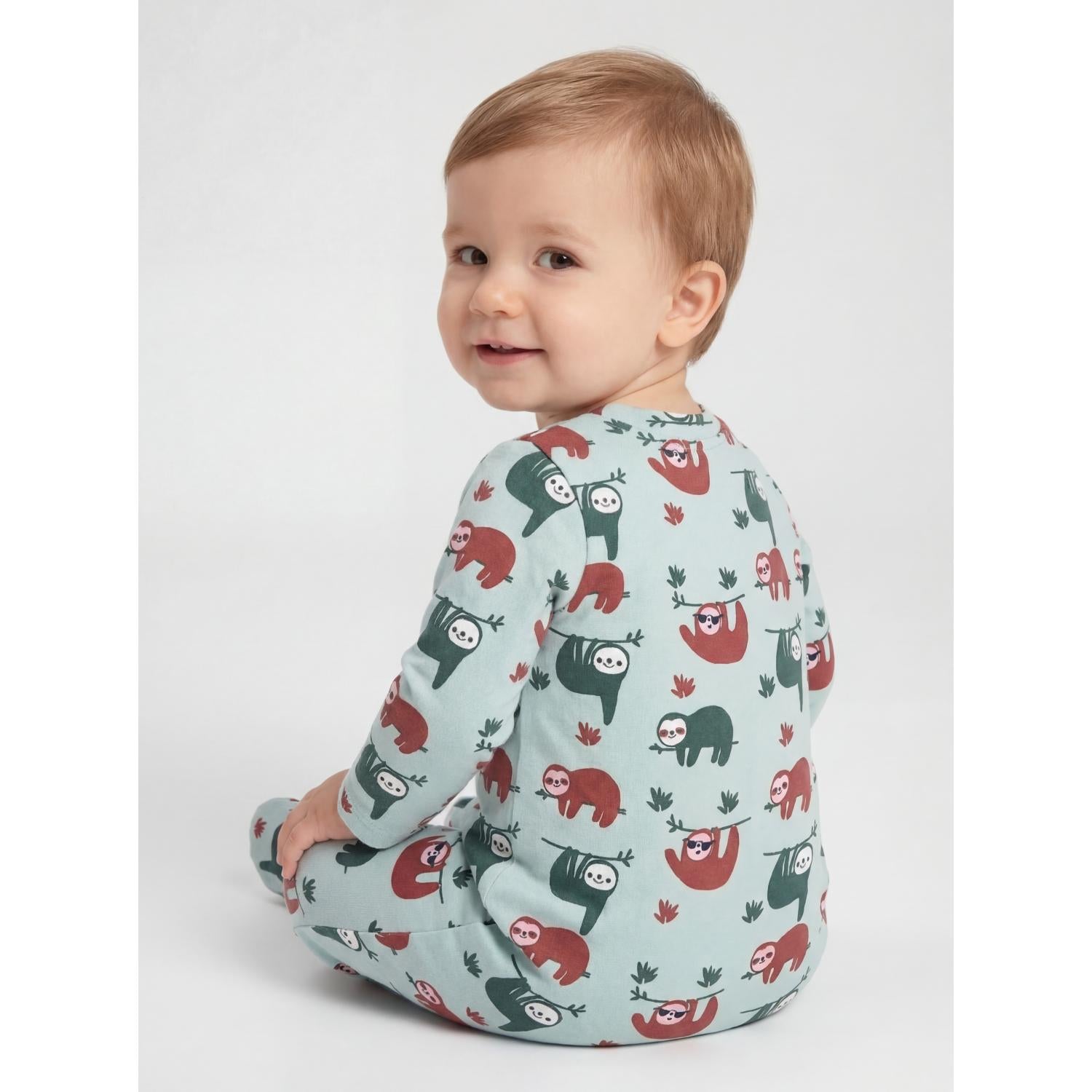 Jungen Schlafstrampler mit Fuß 3er Pack