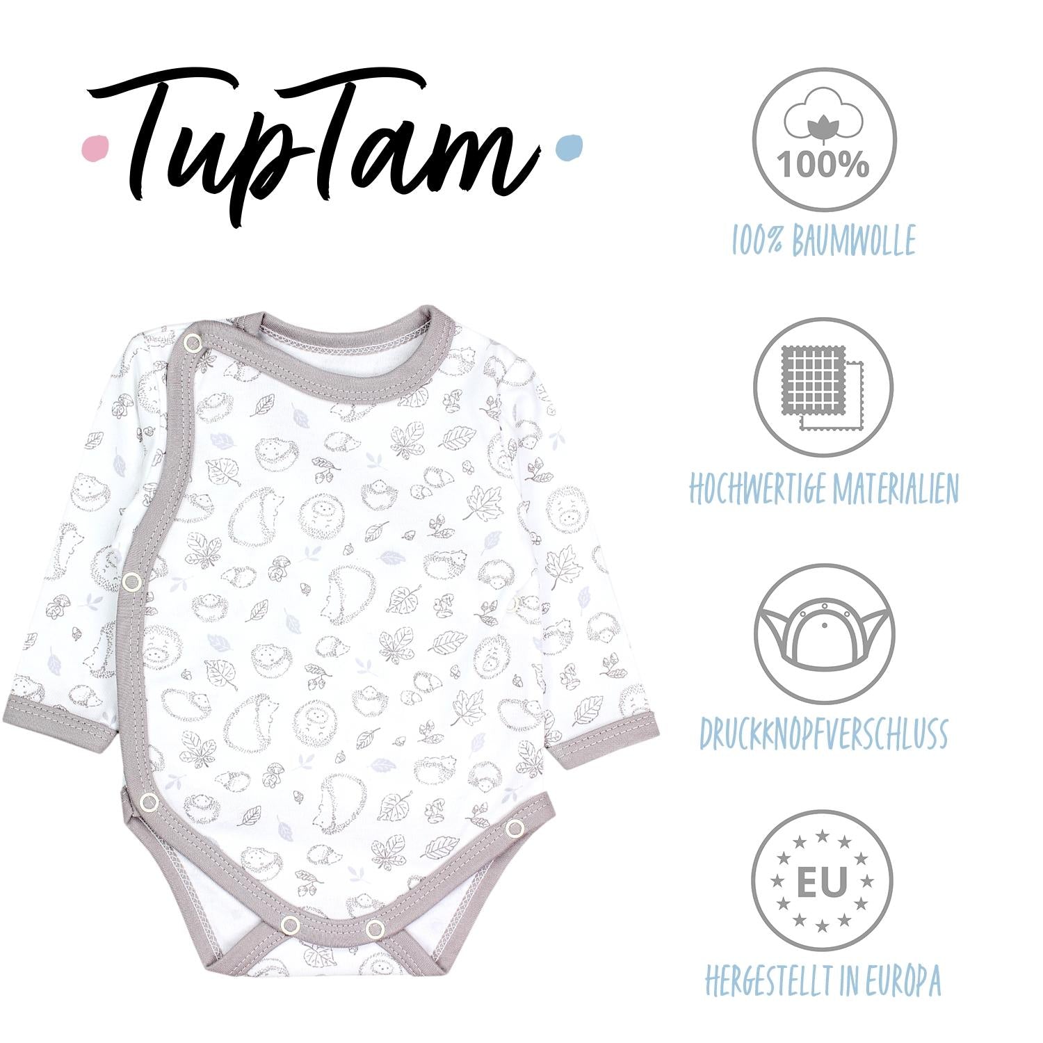 Langarm Wickelbody - 5er Set