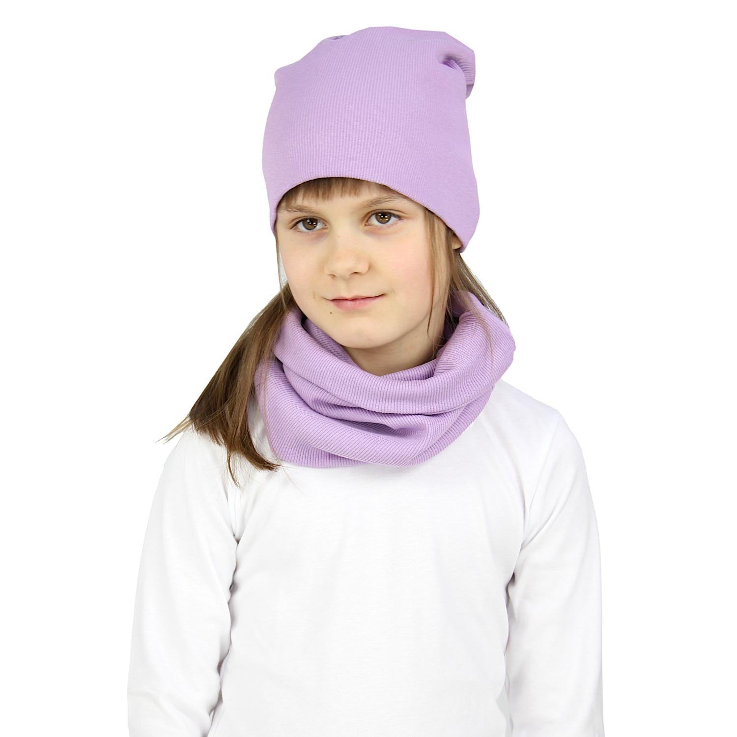 Kinder Beanie Mütze Schlauchschal Set