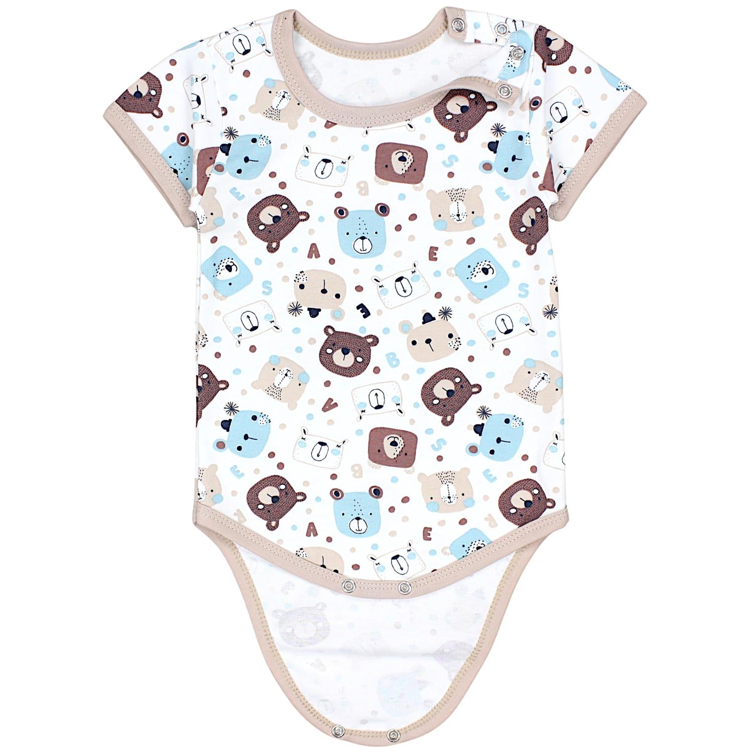 Baby Body Kurzarm Unifarben - 5er Set