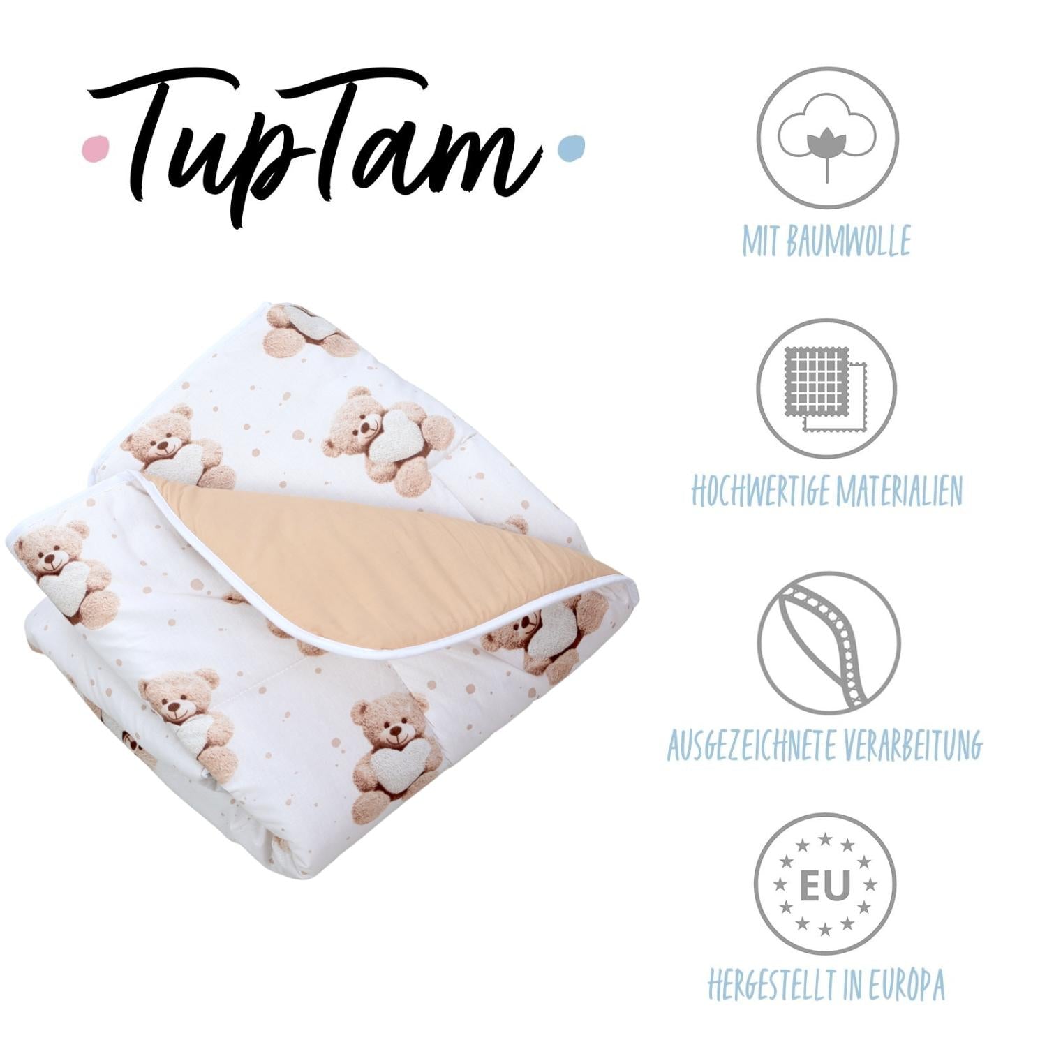 Gepolsterte XXL Krabbeldecke 120 x 120 cm