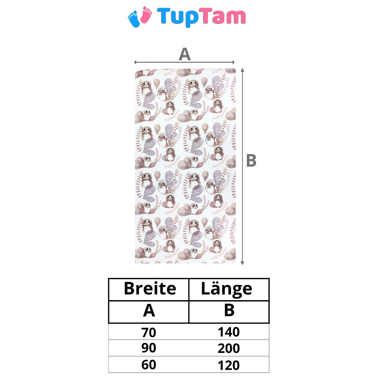 Baby/ Kinder Spannbettlaken Gemustert