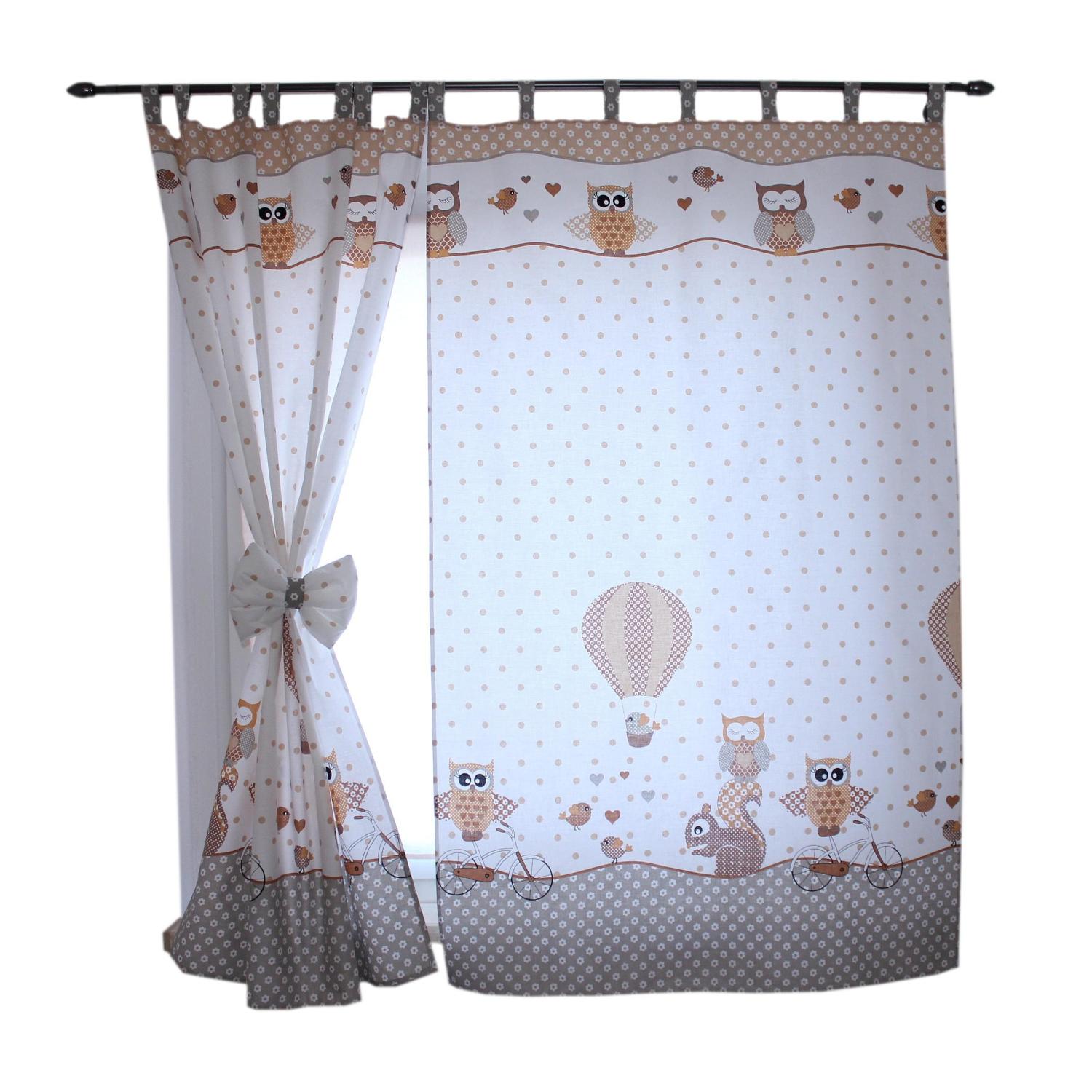 Vorhänge/Gardinen mit Schleifen 2er Set
