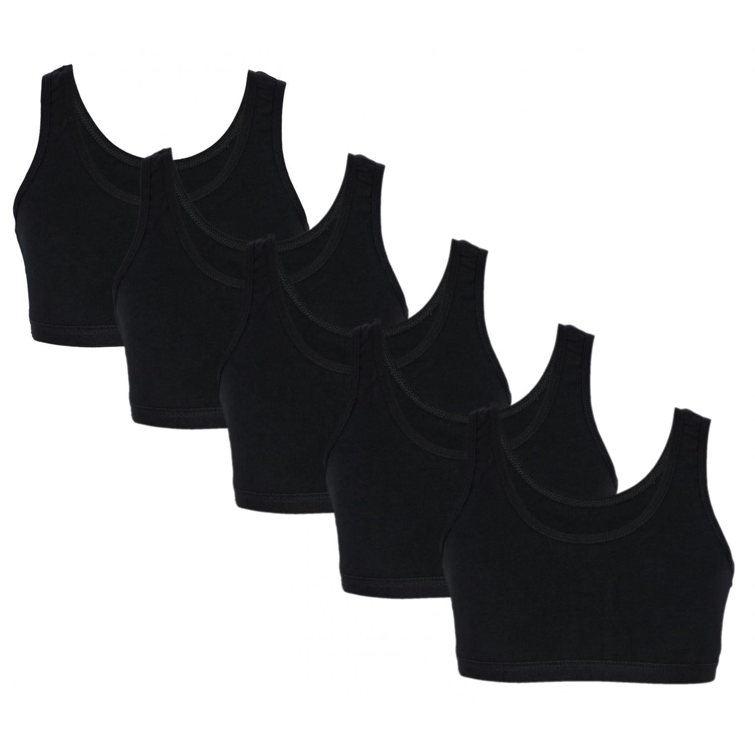 Mädchen Bustier breite Träger- 5er Set
