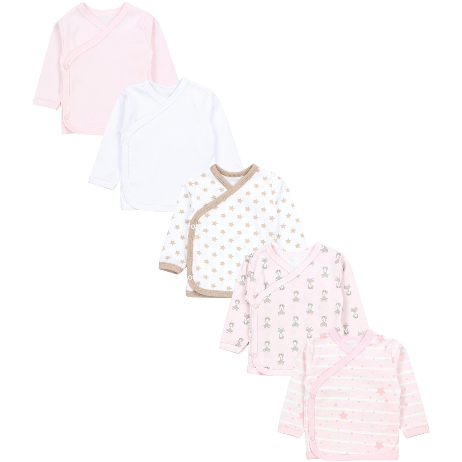 Baby Wickelshirt Langarm - 5er Set