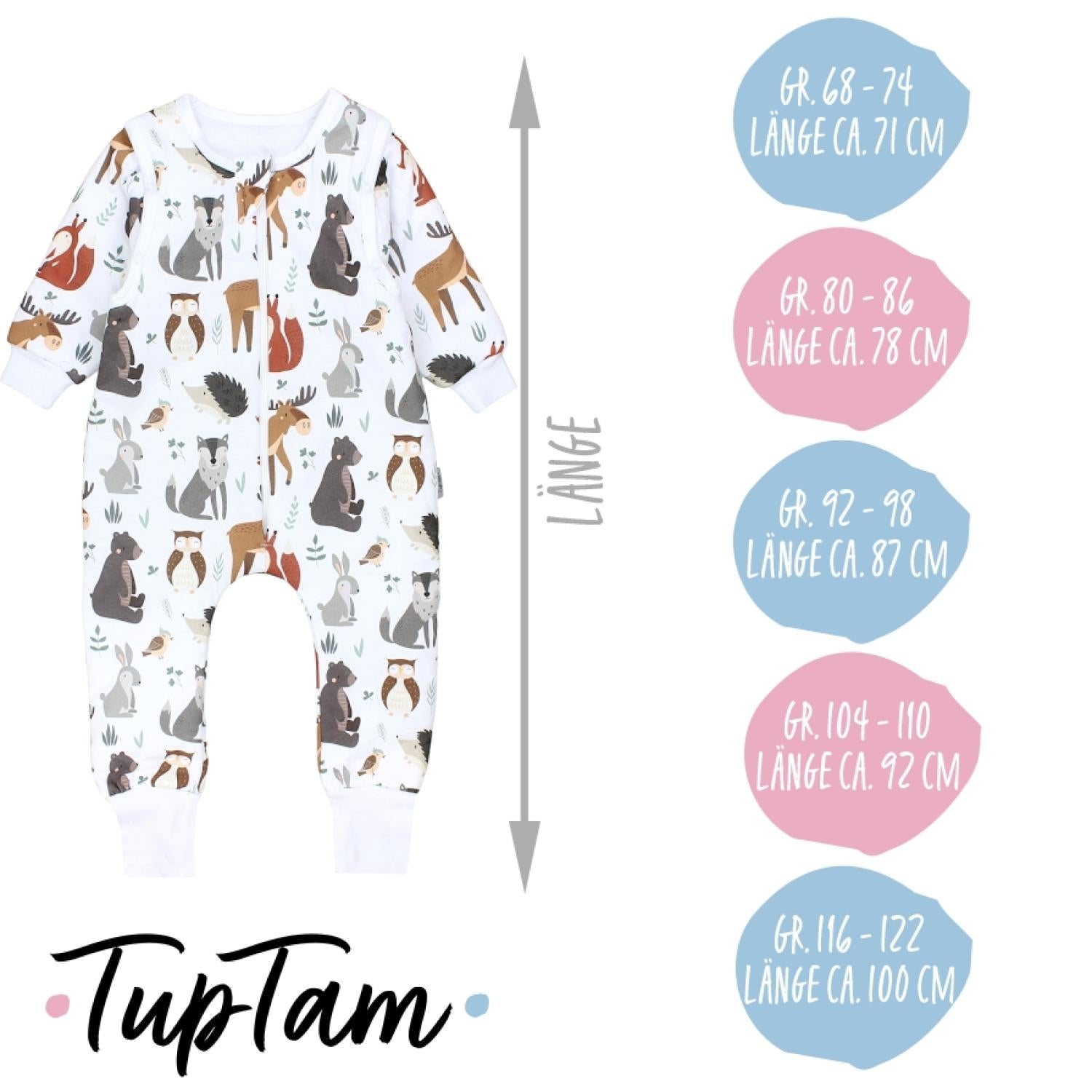 Winterschlafsack mit Beinen und Ärmeln