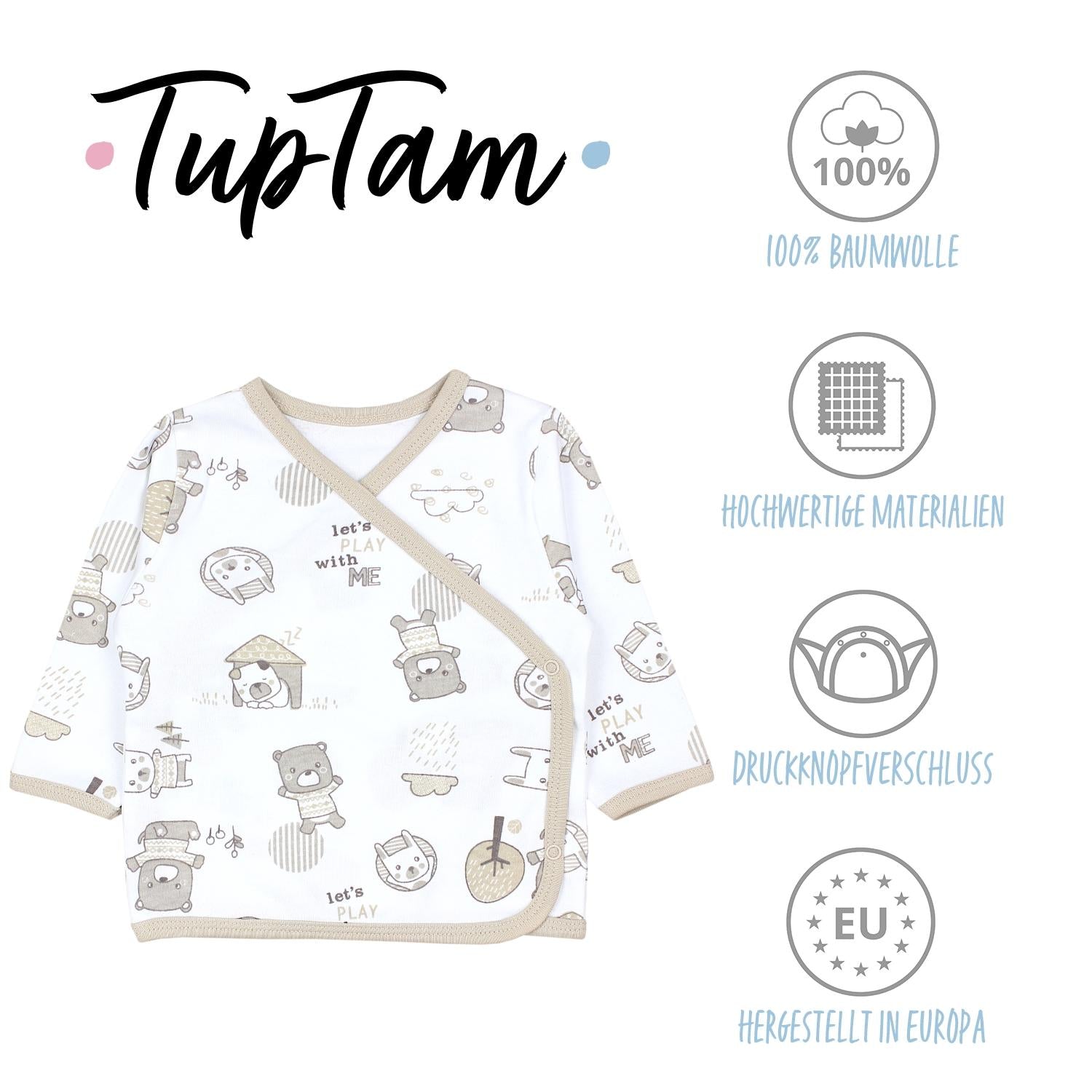 Baby Langarm Wickelshirt - 5er Set