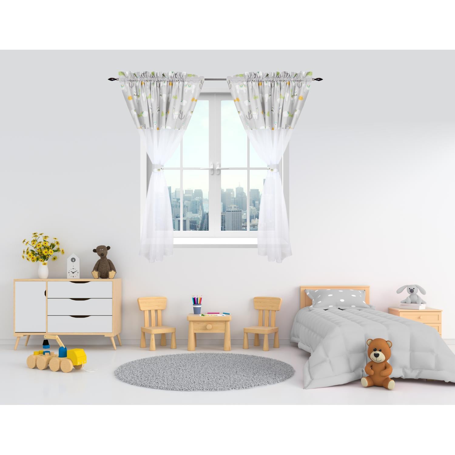 Kinderzimmer Voile/ Vorhänge/ Gardinen mit Tunnelzug Set