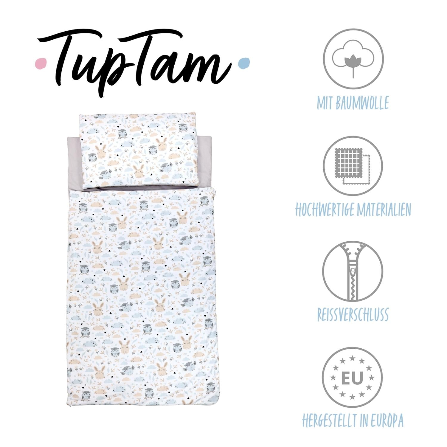 Deckenschlafsack mit Kissen und Beutel 135×70 cm