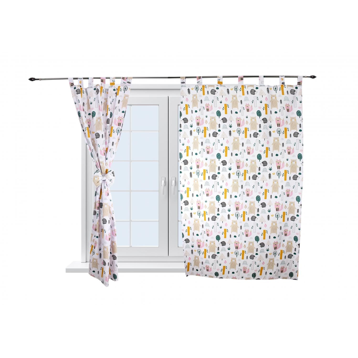 Vorhänge/Gardinen mit Schleifen 2er Set