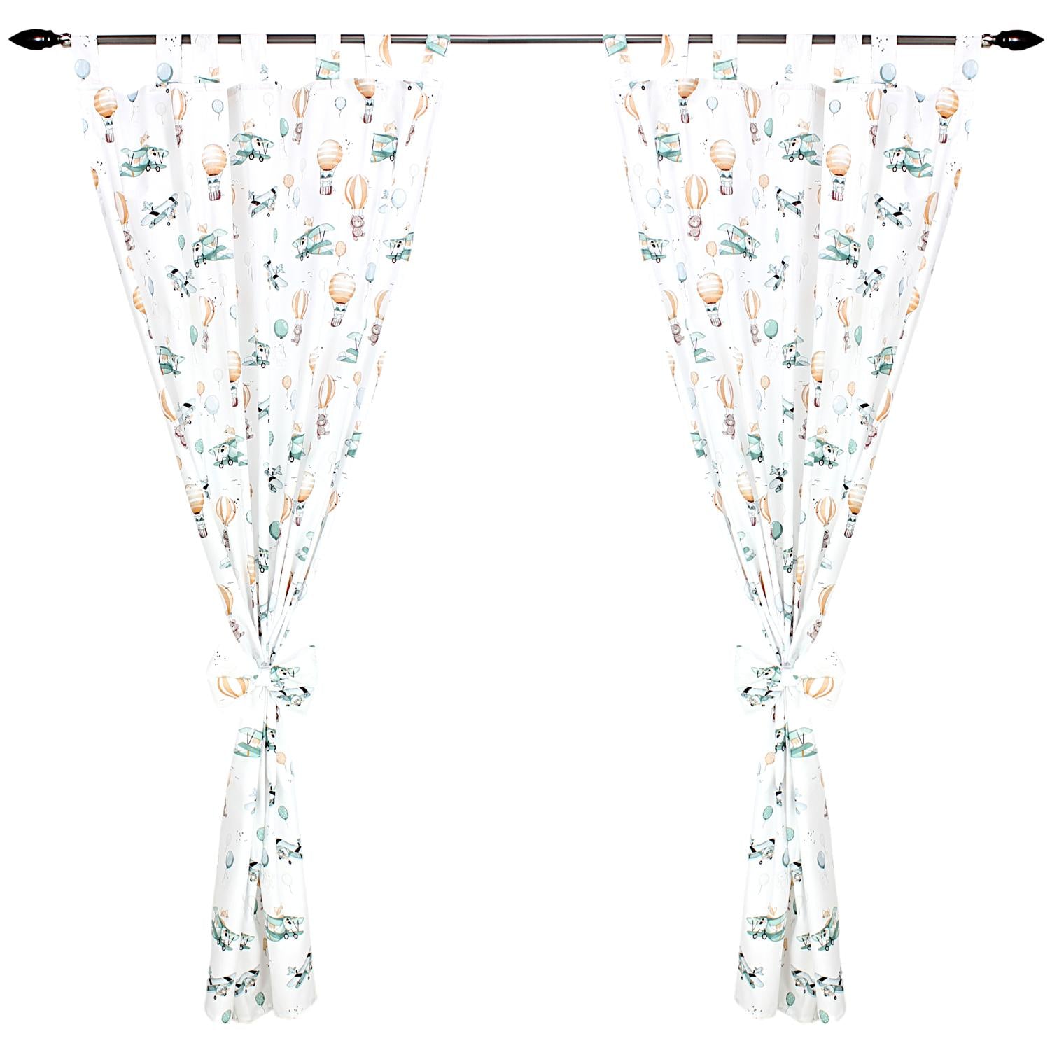 Vorhänge/Gardinen mit Schleifen 2er Set