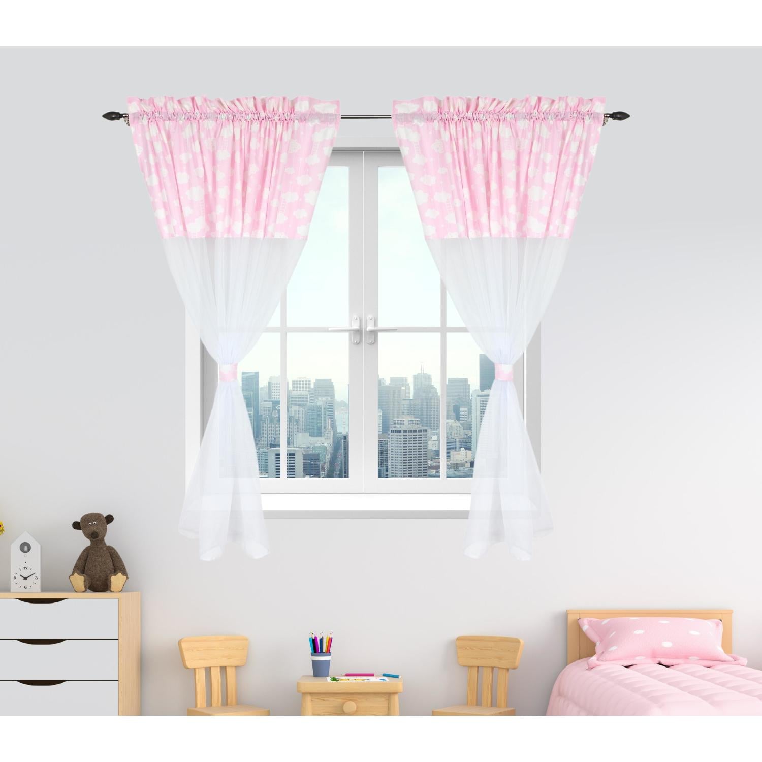 Kinderzimmer Voile/ Vorhänge/ Gardinen mit Tunnelzug Set