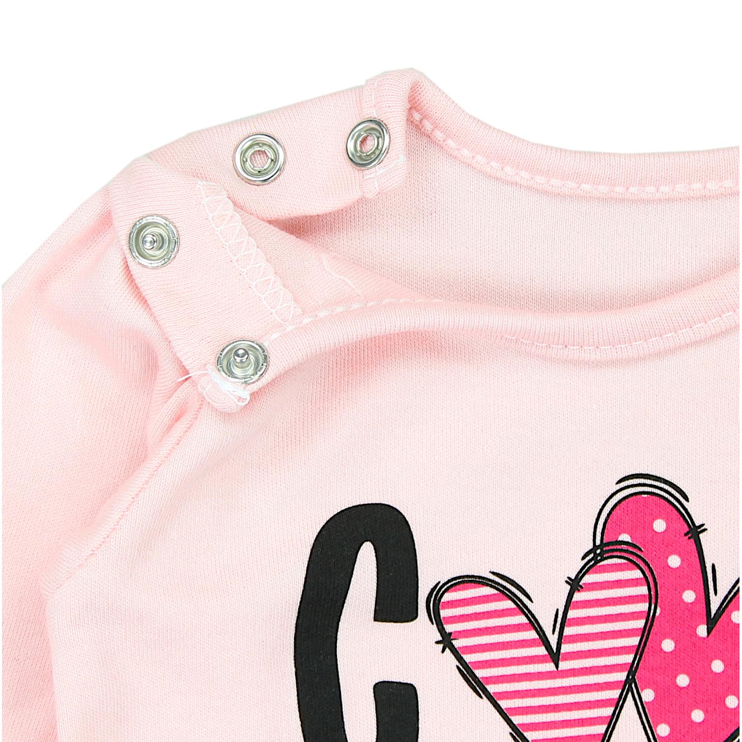Baby Langarmshirt mit Aufdruck - 3er Set