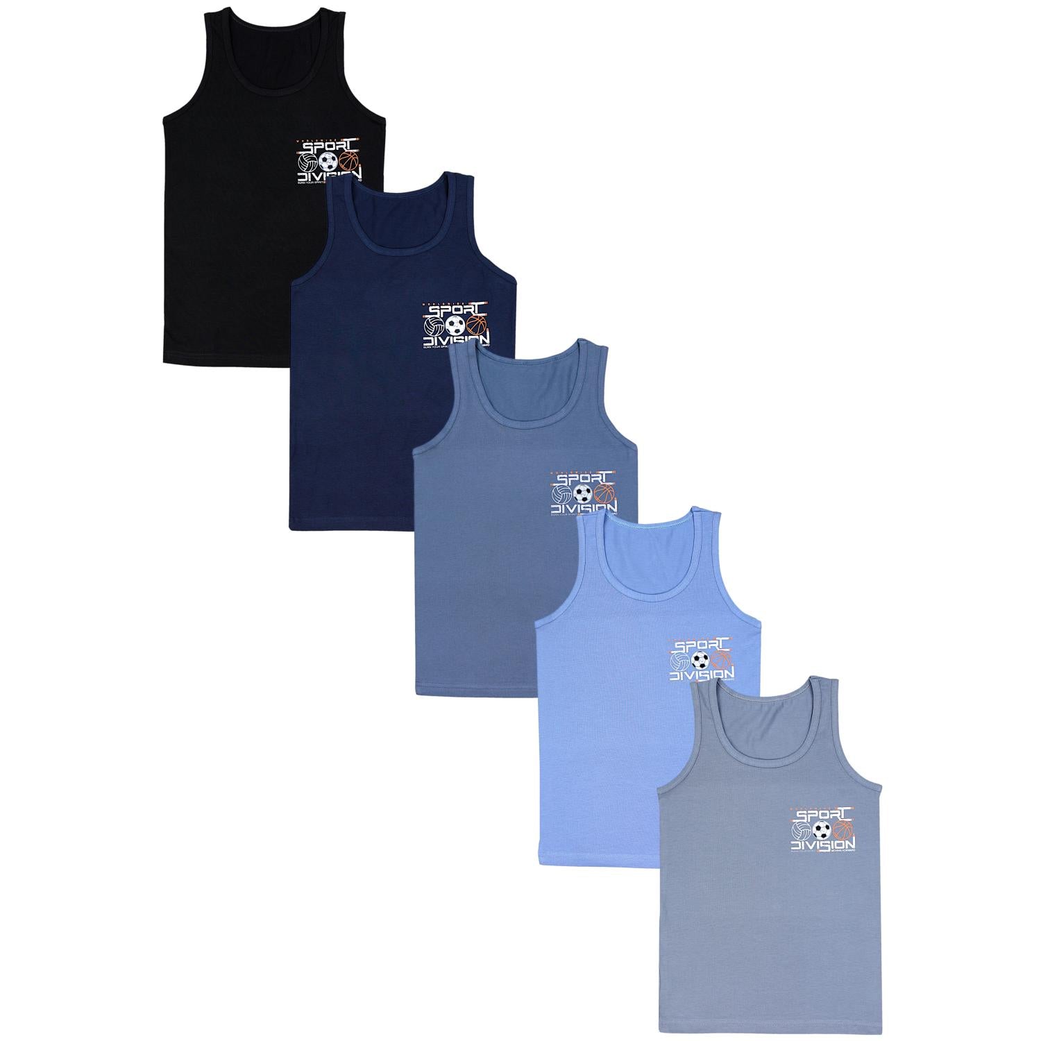 Kinder Unterhemd Ärmellos Tanktop - 5er Set