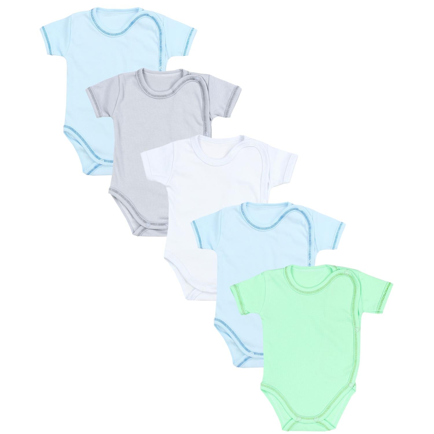 Baby Wickelbody Kurzarm - 5er Set