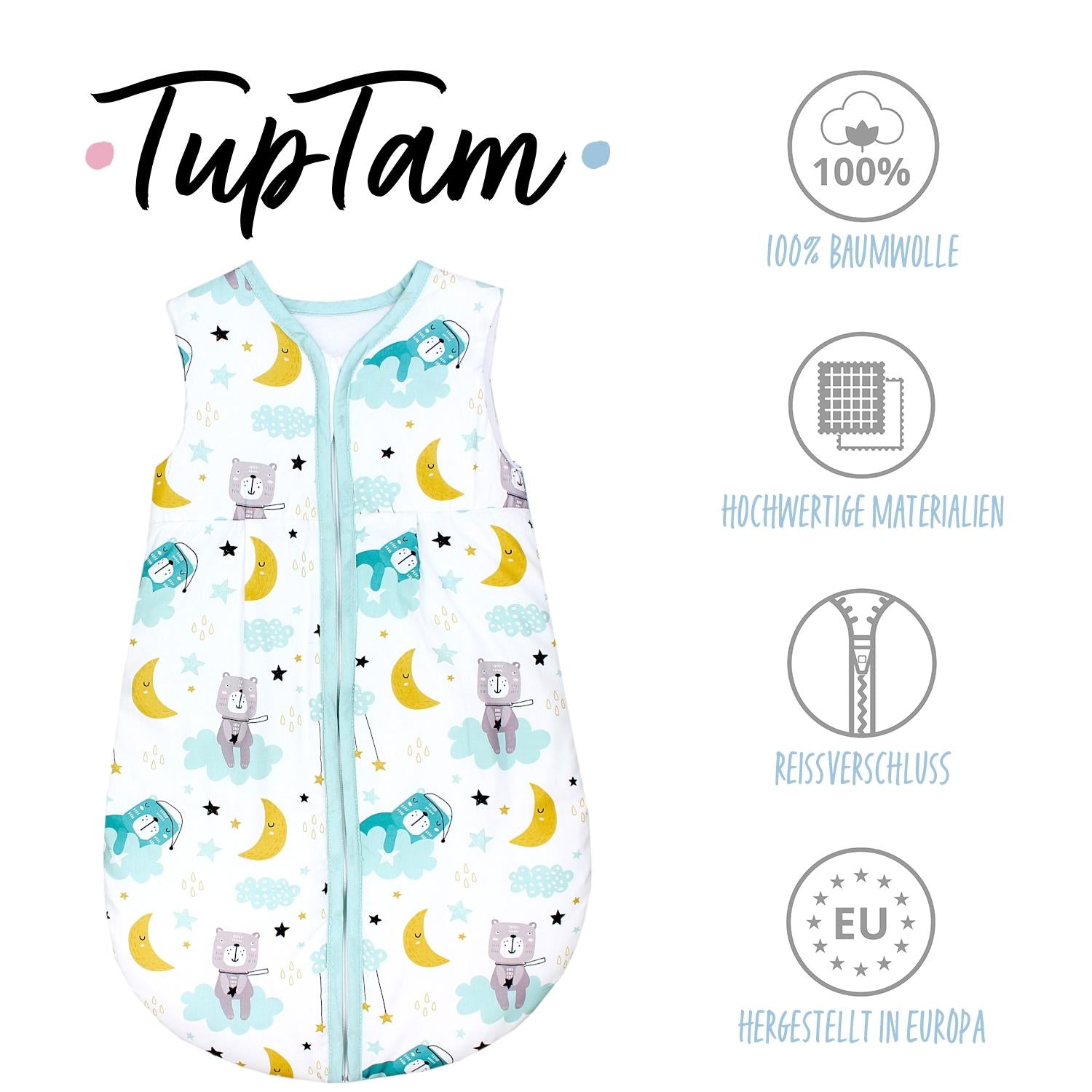 Baby Ganzjahresschlafsack ärmellos 2.5 TOG