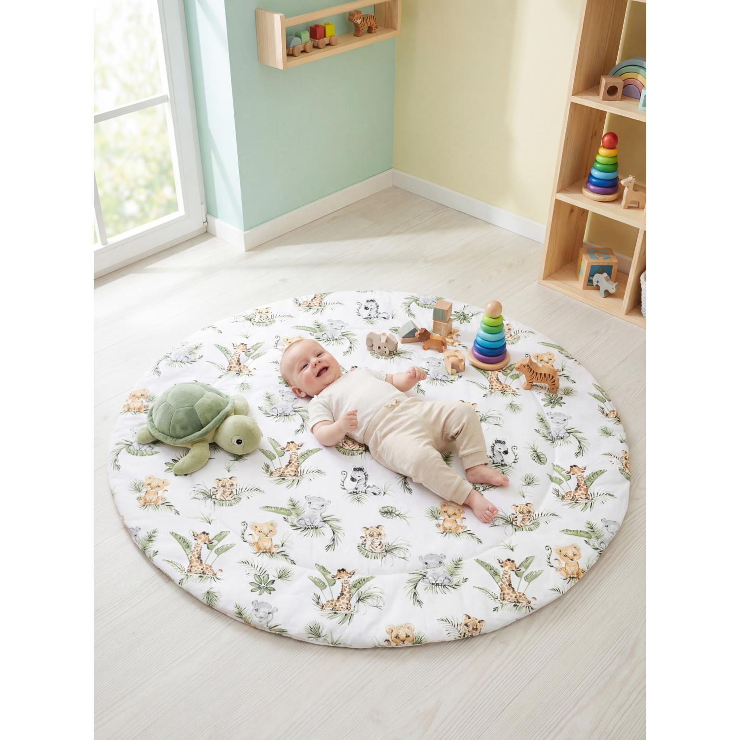 Gepolsterte XXL Krabbeldecke 120 x 120 cm